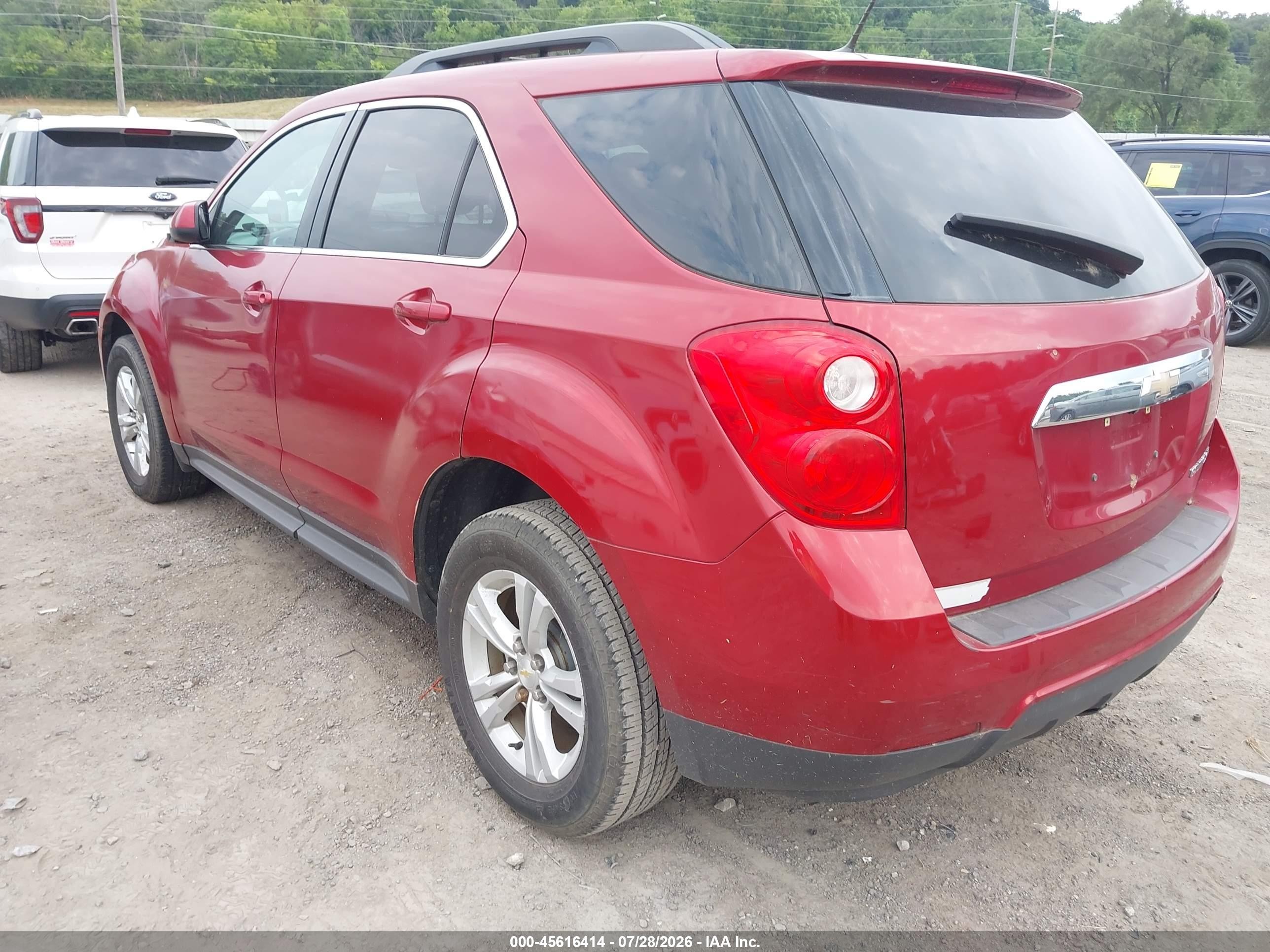 2014 Chevrolet Equinox Lt Red vin: 2GNALBEK6E6100997
