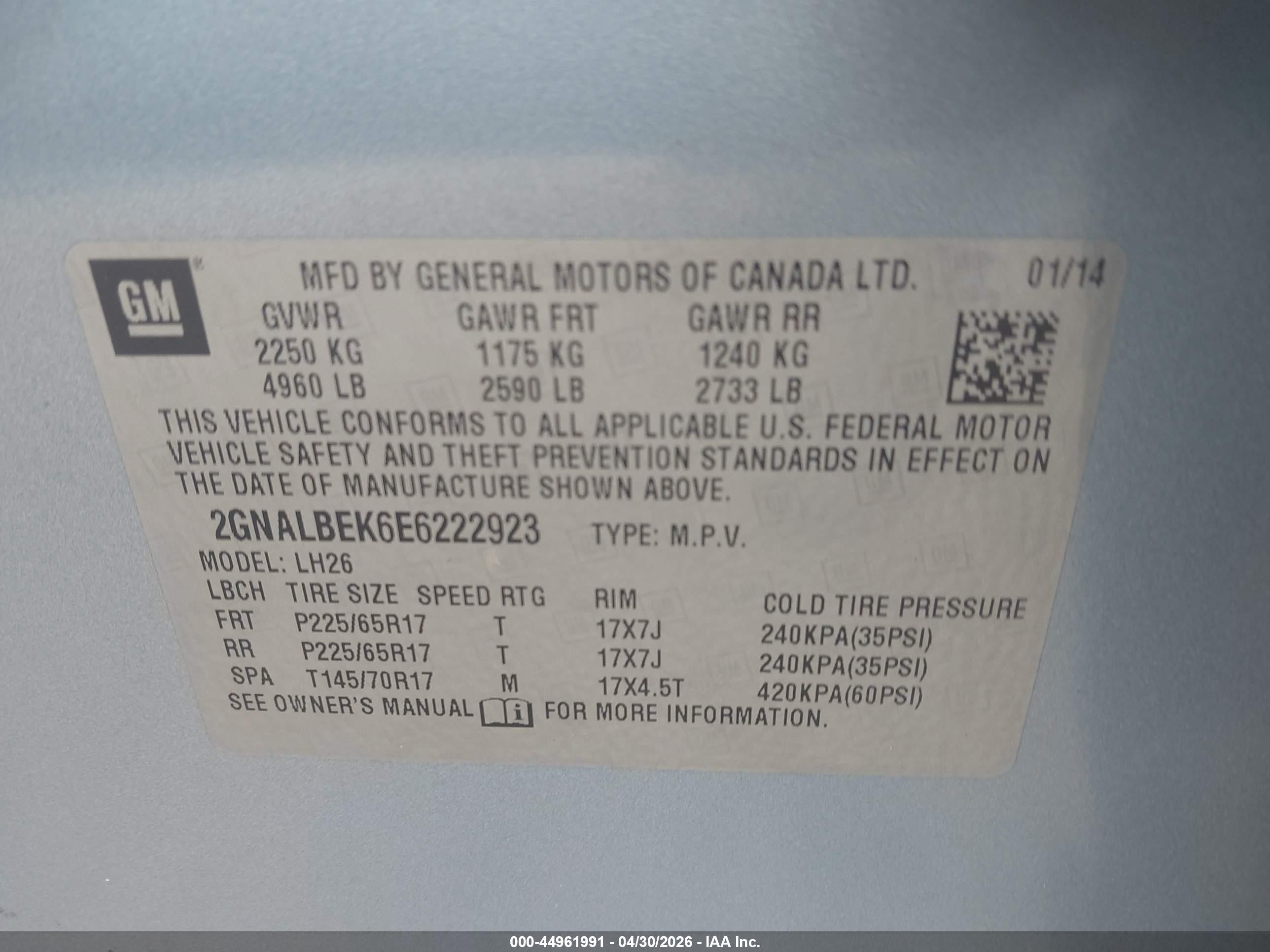 2014 Chevrolet Equinox 1lt Light Blue vin: 2GNALBEK6E6222923