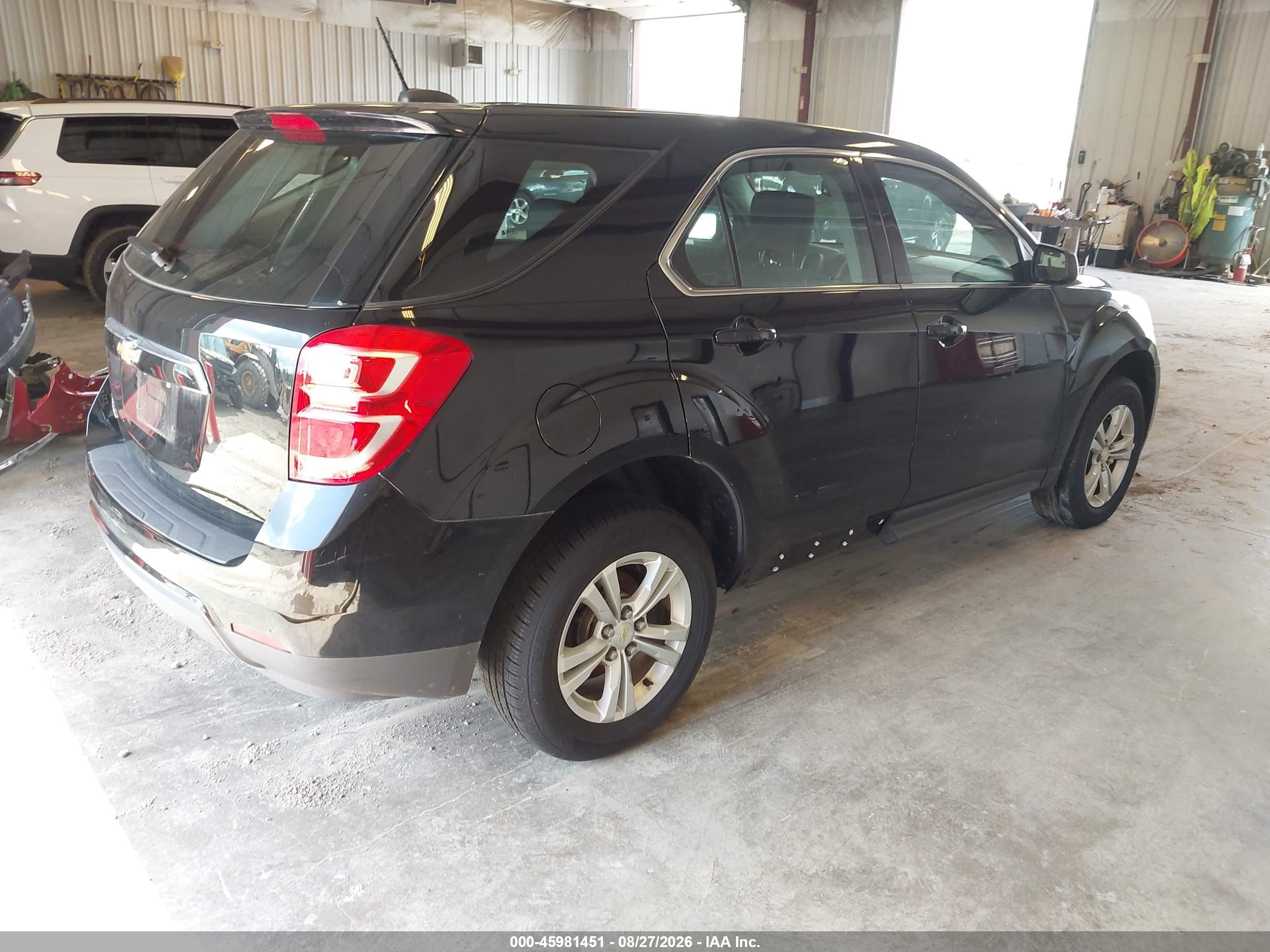 2017 Chevrolet Equinox Ls Black vin: 2GNALBEK6H1589919