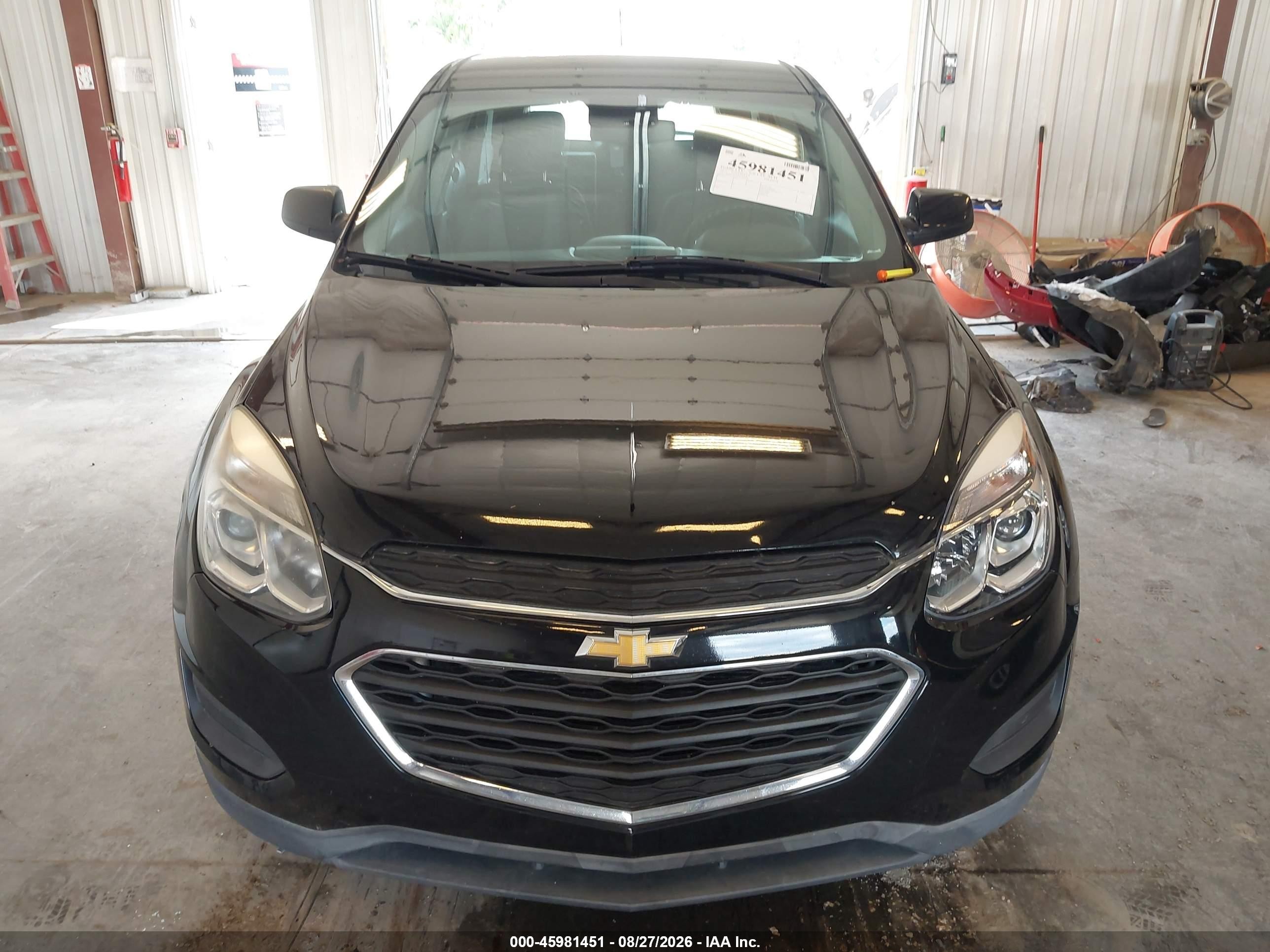 2017 Chevrolet Equinox Ls Black vin: 2GNALBEK6H1589919