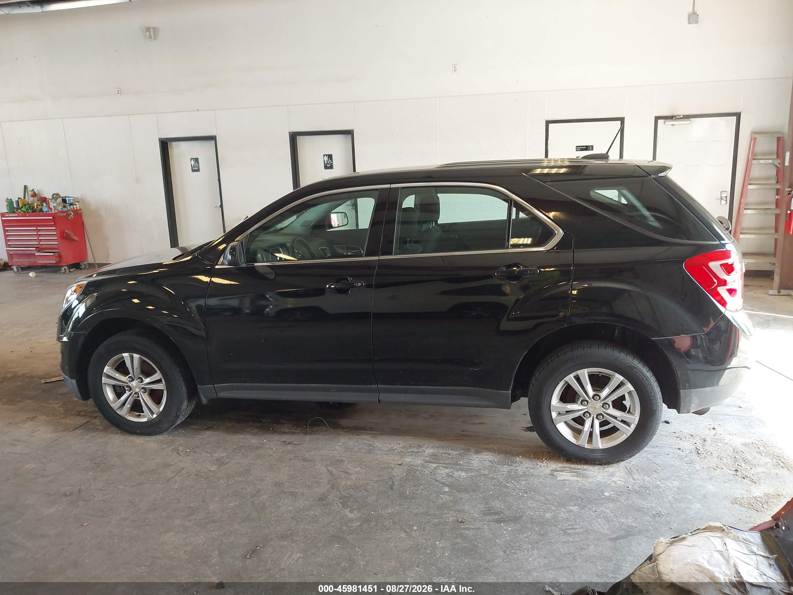2017 Chevrolet Equinox Ls Black vin: 2GNALBEK6H1589919