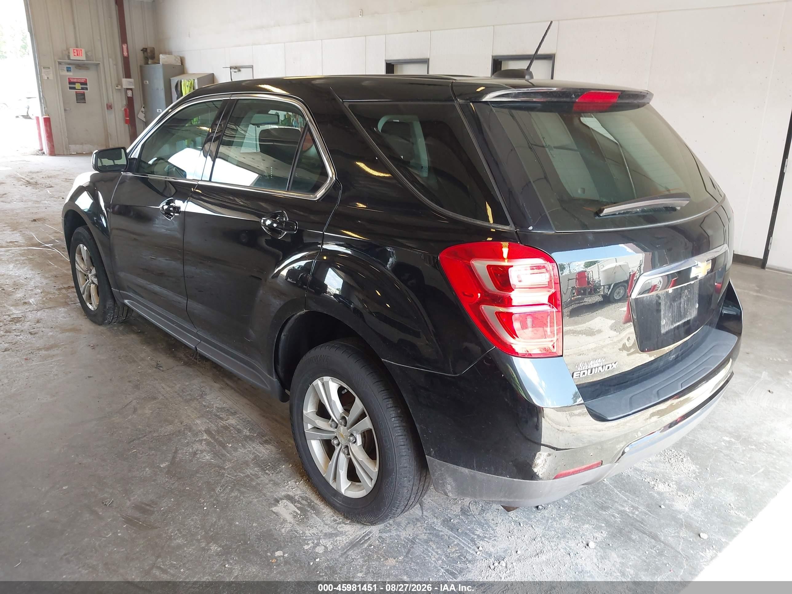 2017 Chevrolet Equinox Ls Black vin: 2GNALBEK6H1589919