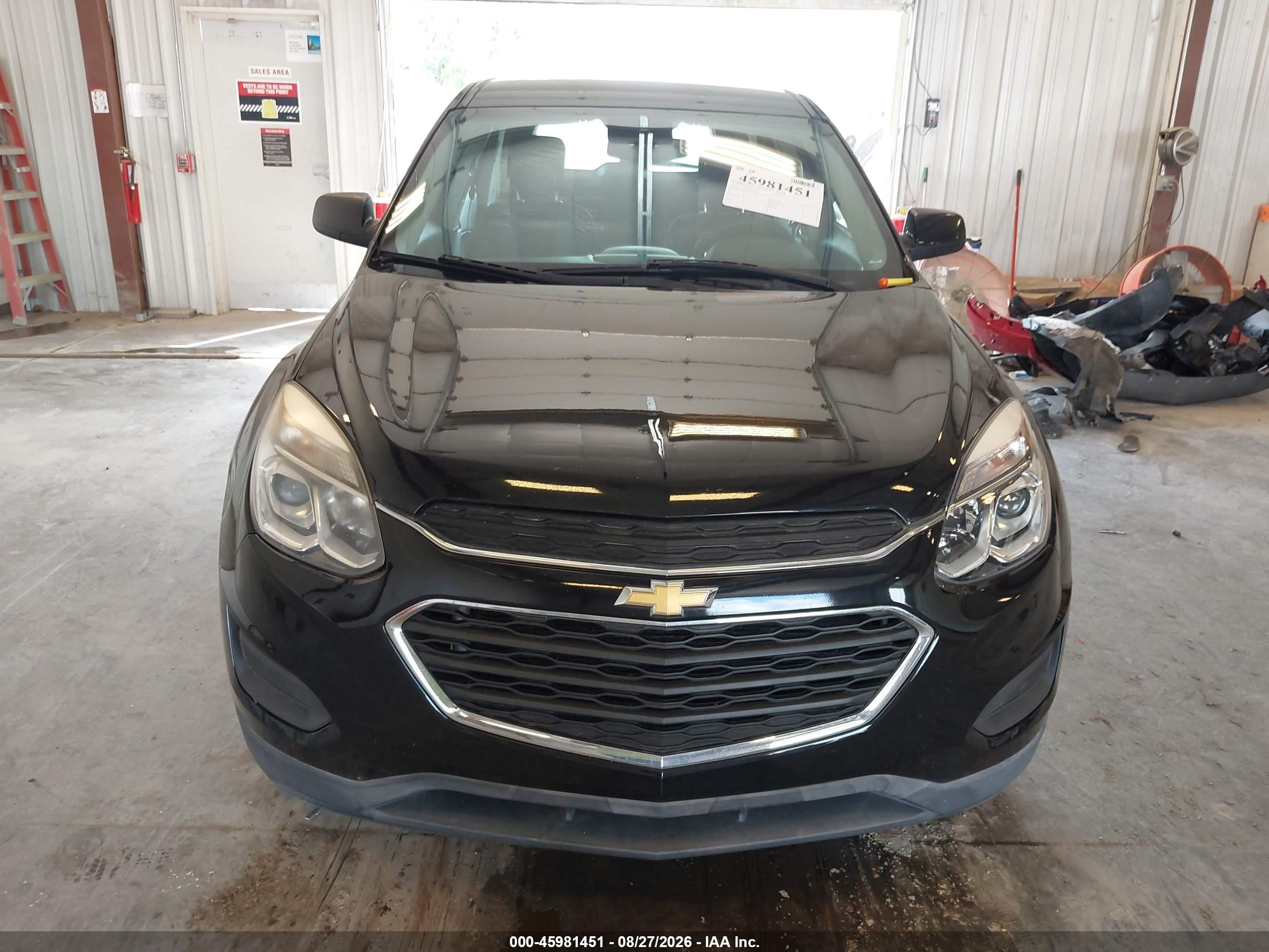 2017 Chevrolet Equinox Ls Black vin: 2GNALBEK6H1589919