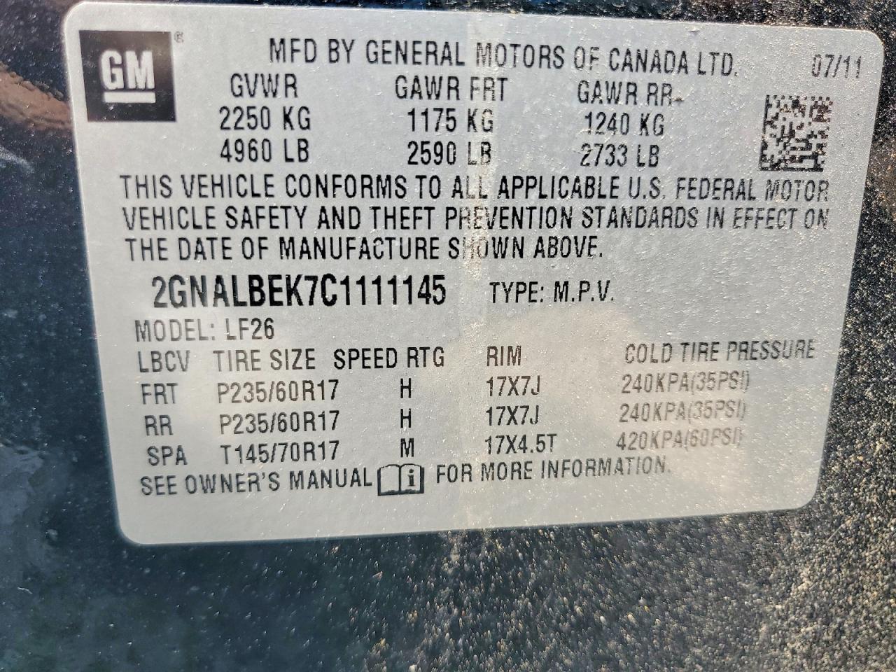 2012 Chevrolet Equinox Ls Black vin: 2GNALBEK7C1111145