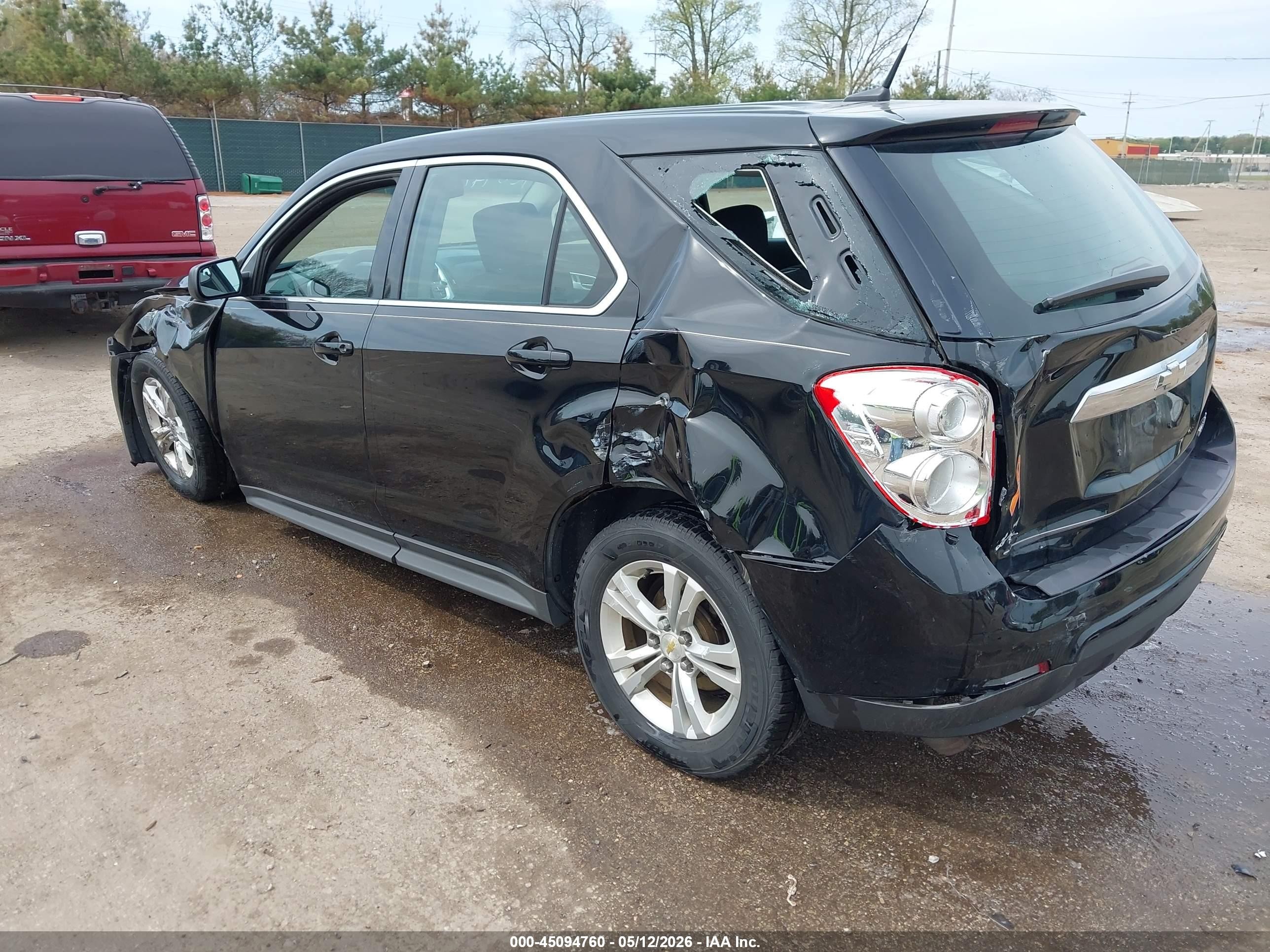 2012 Chevrolet Equinox Ls Черный vin: 2GNALBEK7C1319204