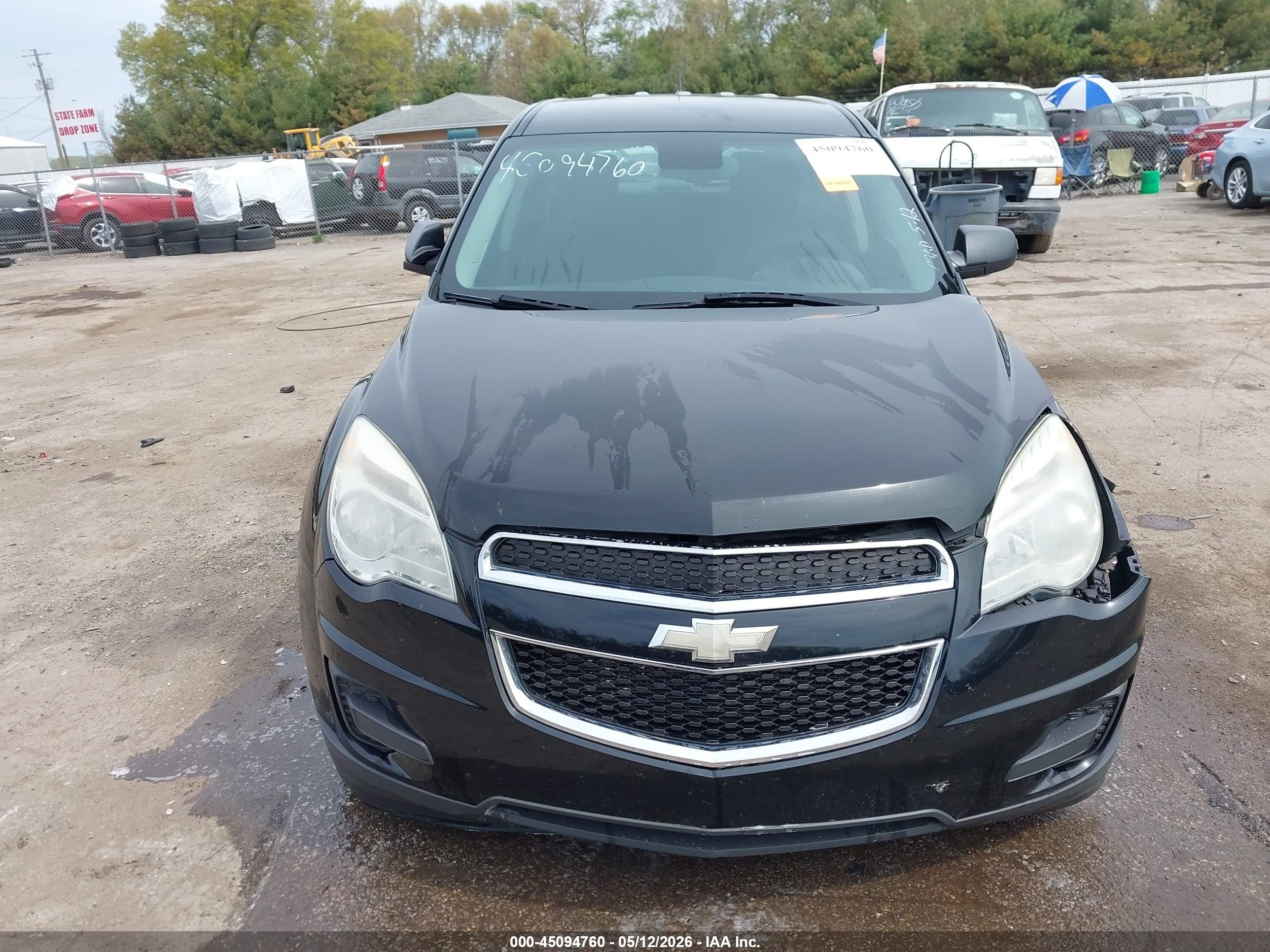 2012 Chevrolet Equinox Ls Черный vin: 2GNALBEK7C1319204