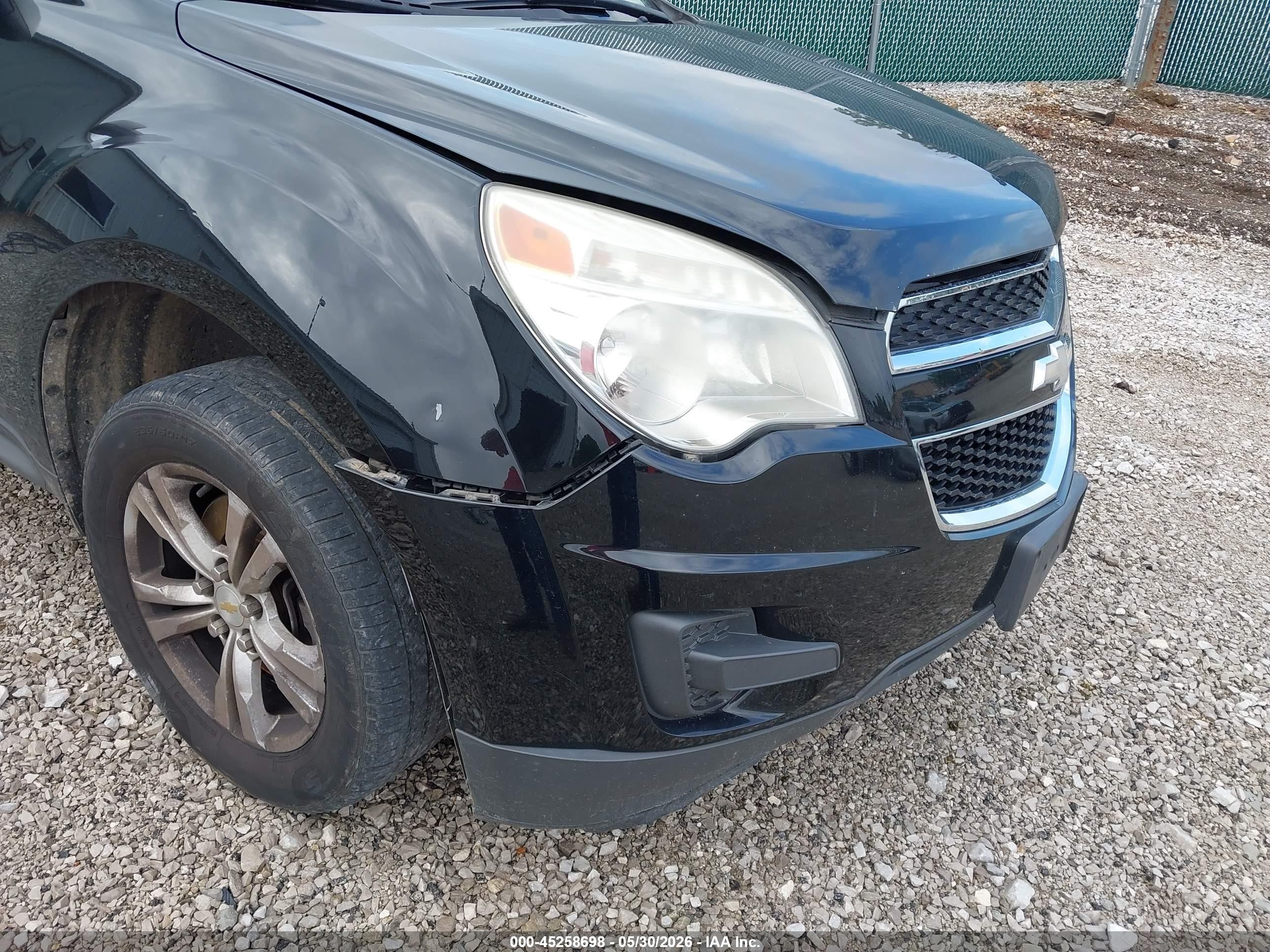 2012 Chevrolet Equinox Ls Black vin: 2GNALBEK7C1339453