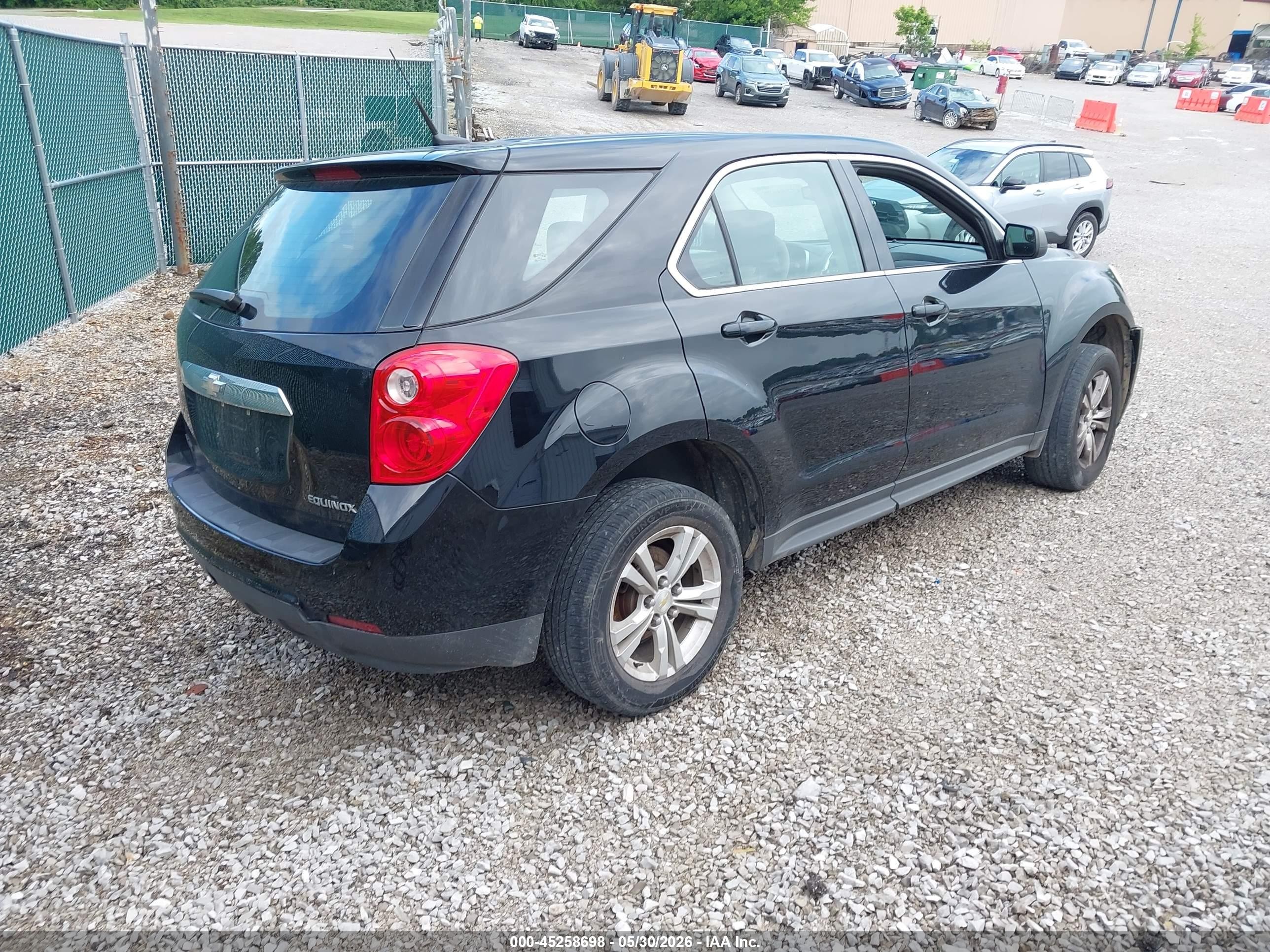 2012 Chevrolet Equinox Ls Black vin: 2GNALBEK7C1339453