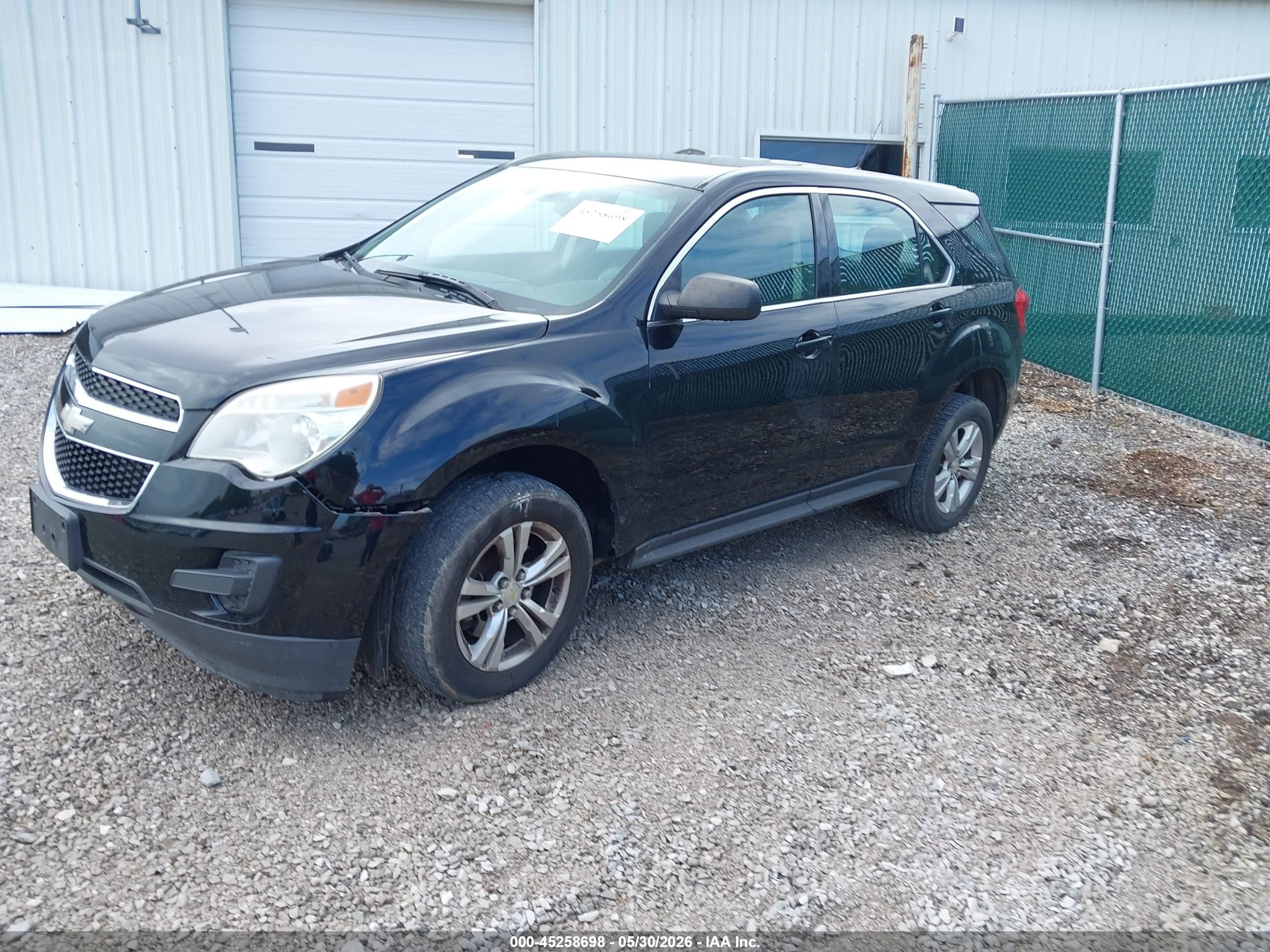 2012 Chevrolet Equinox Ls Black vin: 2GNALBEK7C1339453