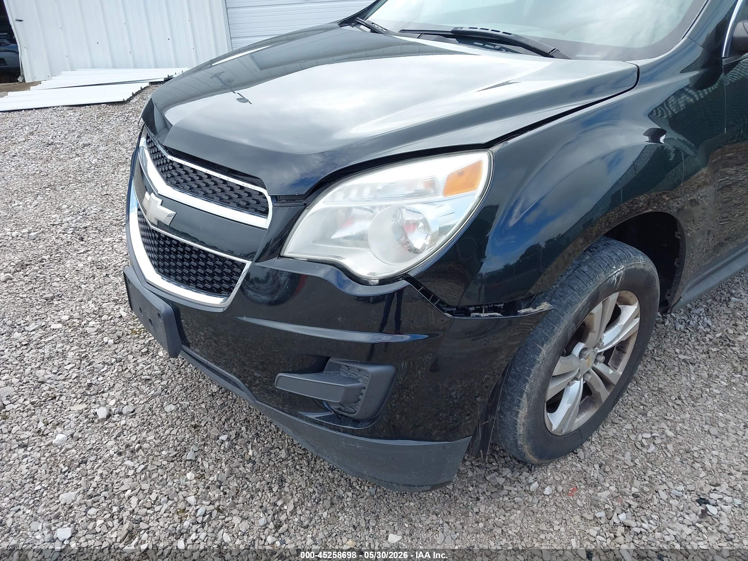 2012 Chevrolet Equinox Ls Black vin: 2GNALBEK7C1339453
