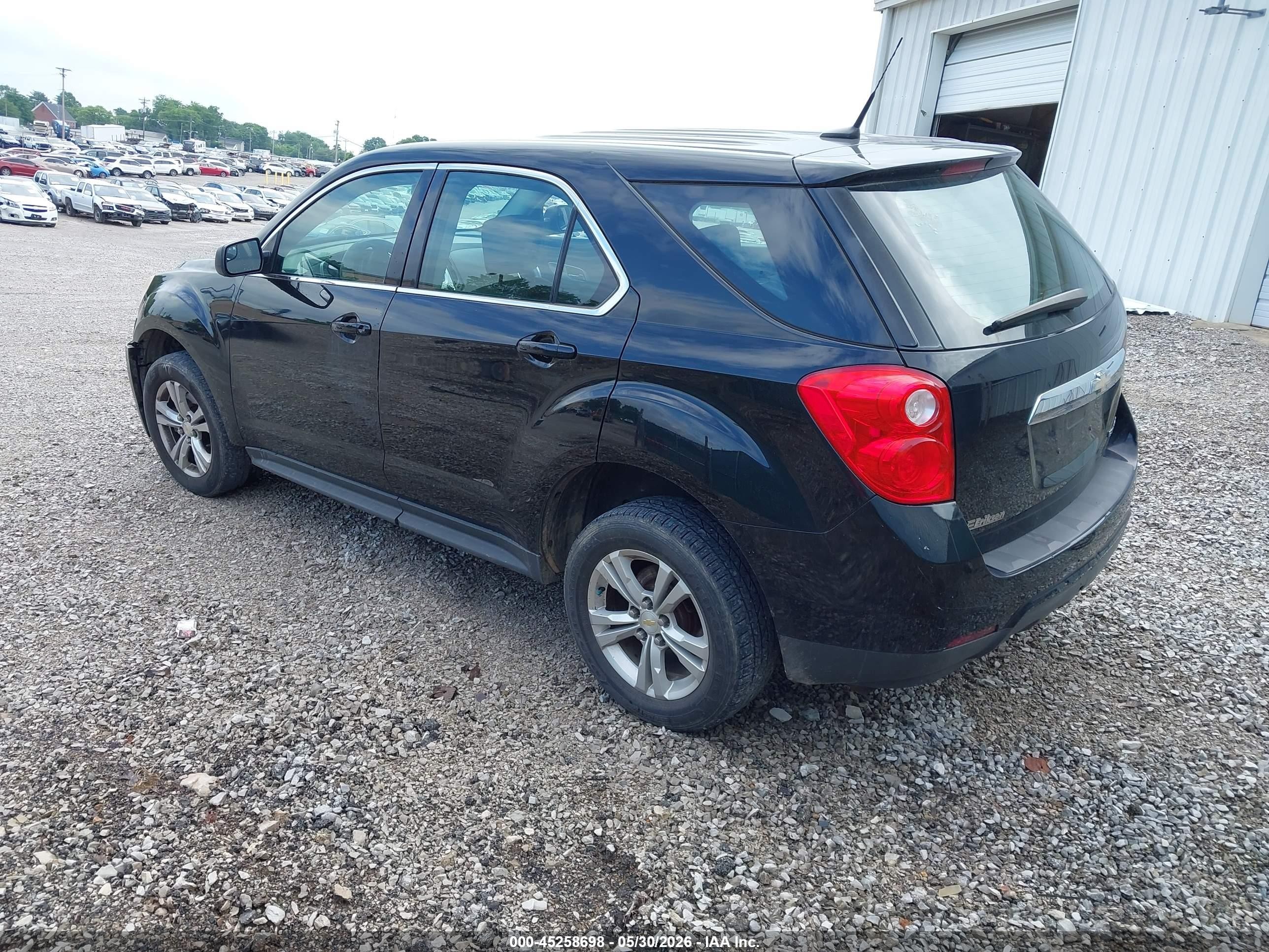 2012 Chevrolet Equinox Ls Black vin: 2GNALBEK7C1339453