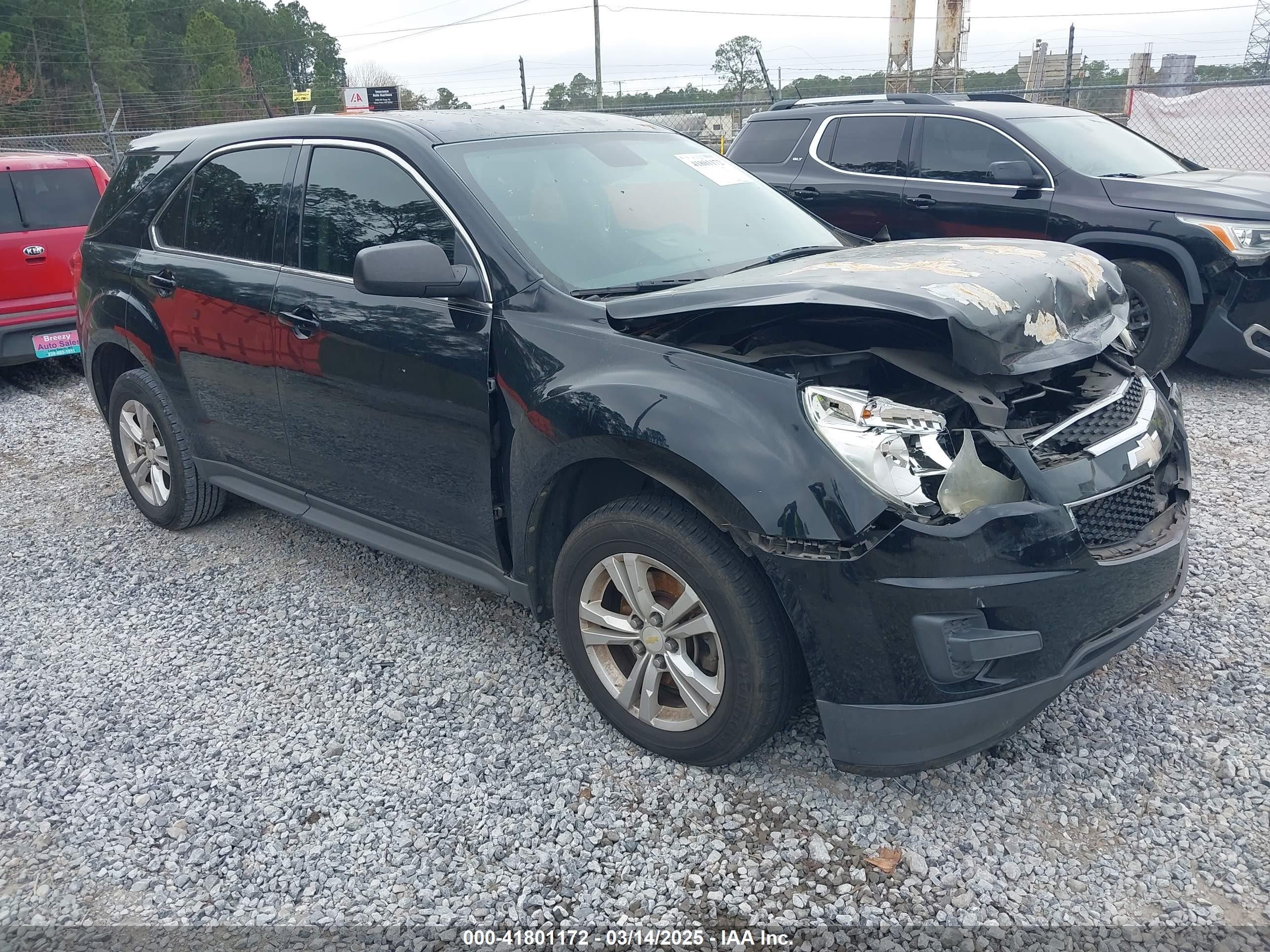 2012 Chevrolet Equinox Ls Black vin: 2GNALBEK7C6316869