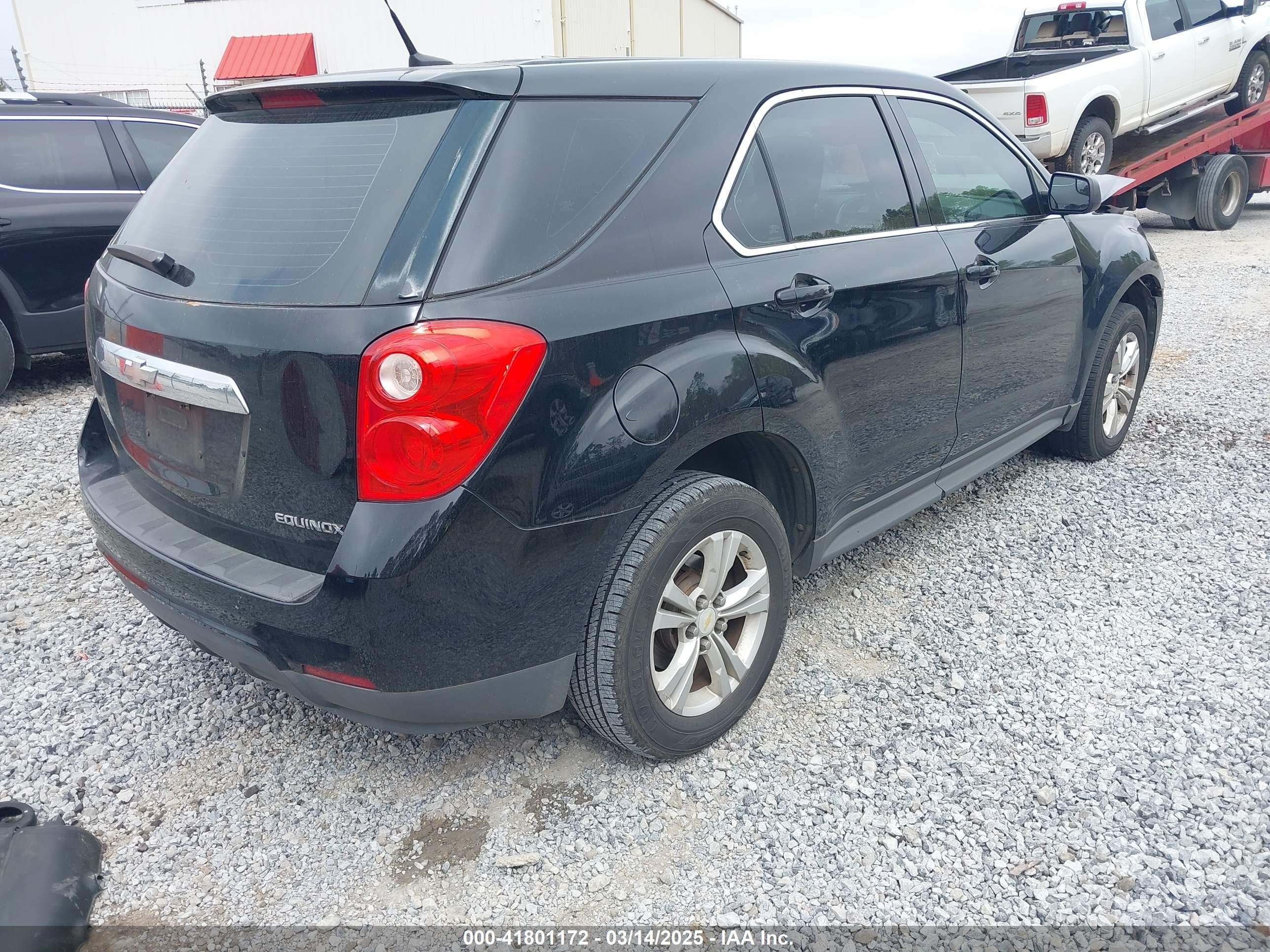 2012 Chevrolet Equinox Ls Black vin: 2GNALBEK7C6316869