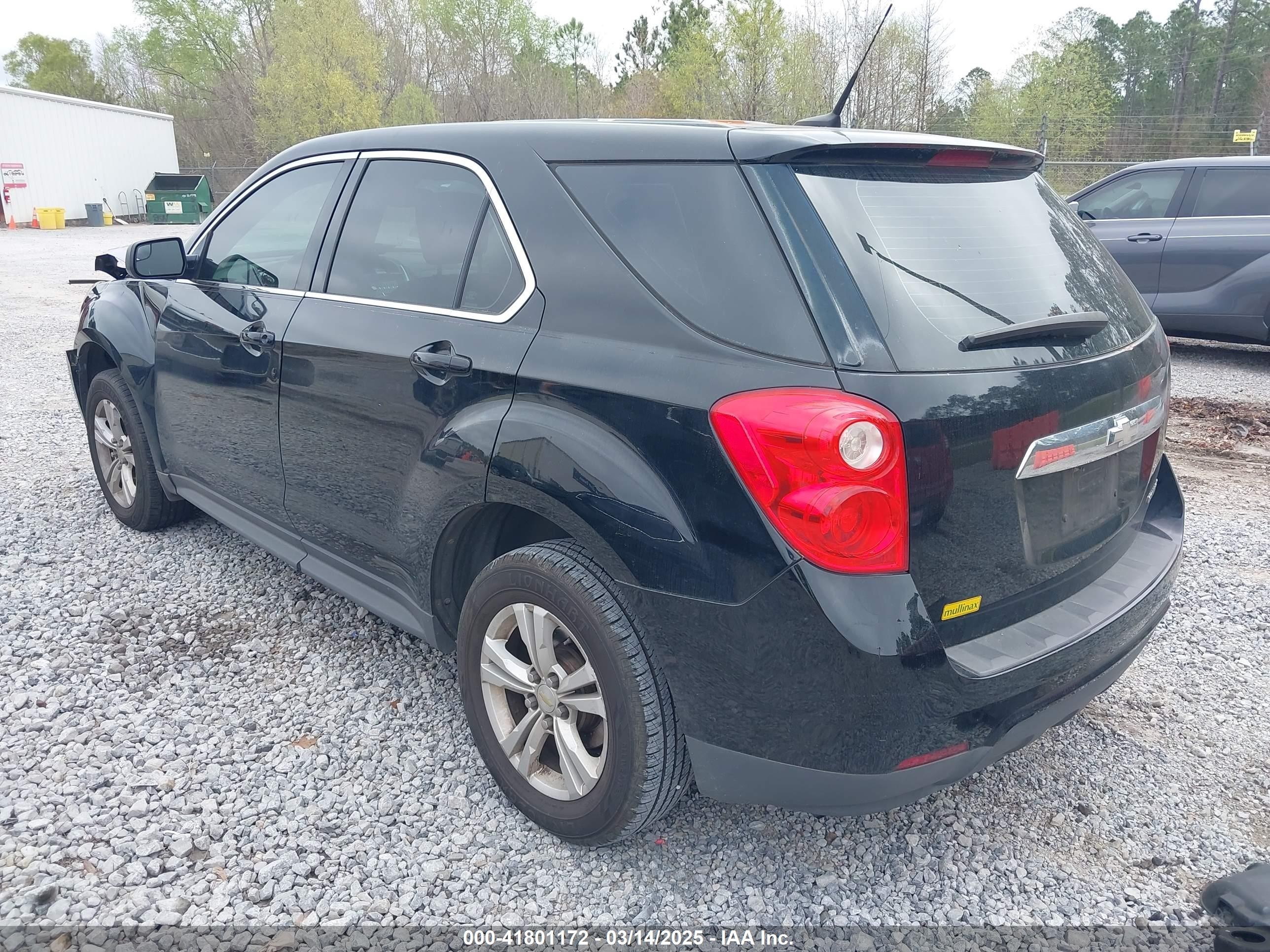2012 Chevrolet Equinox Ls Black vin: 2GNALBEK7C6316869