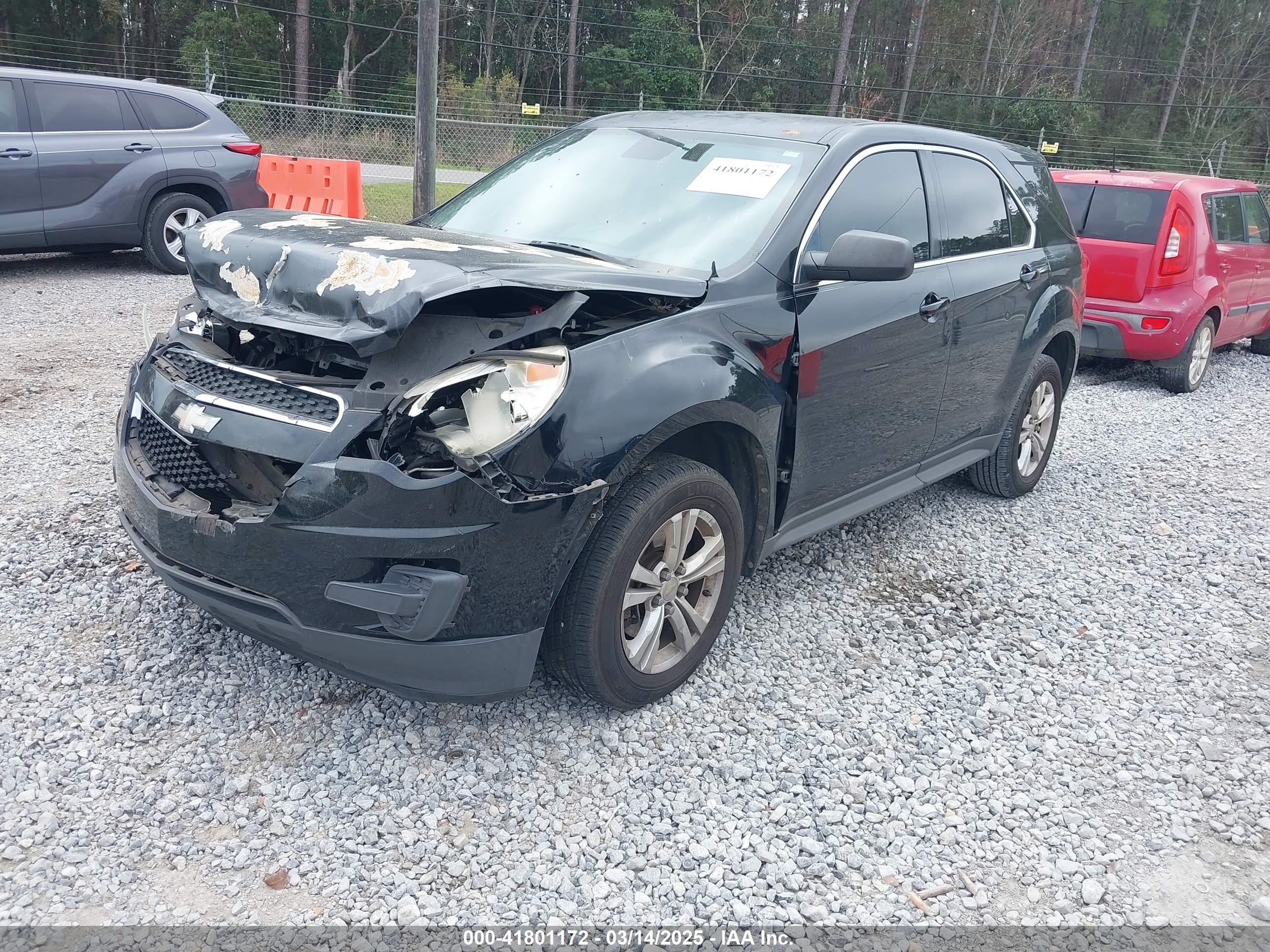 2012 Chevrolet Equinox Ls Black vin: 2GNALBEK7C6316869