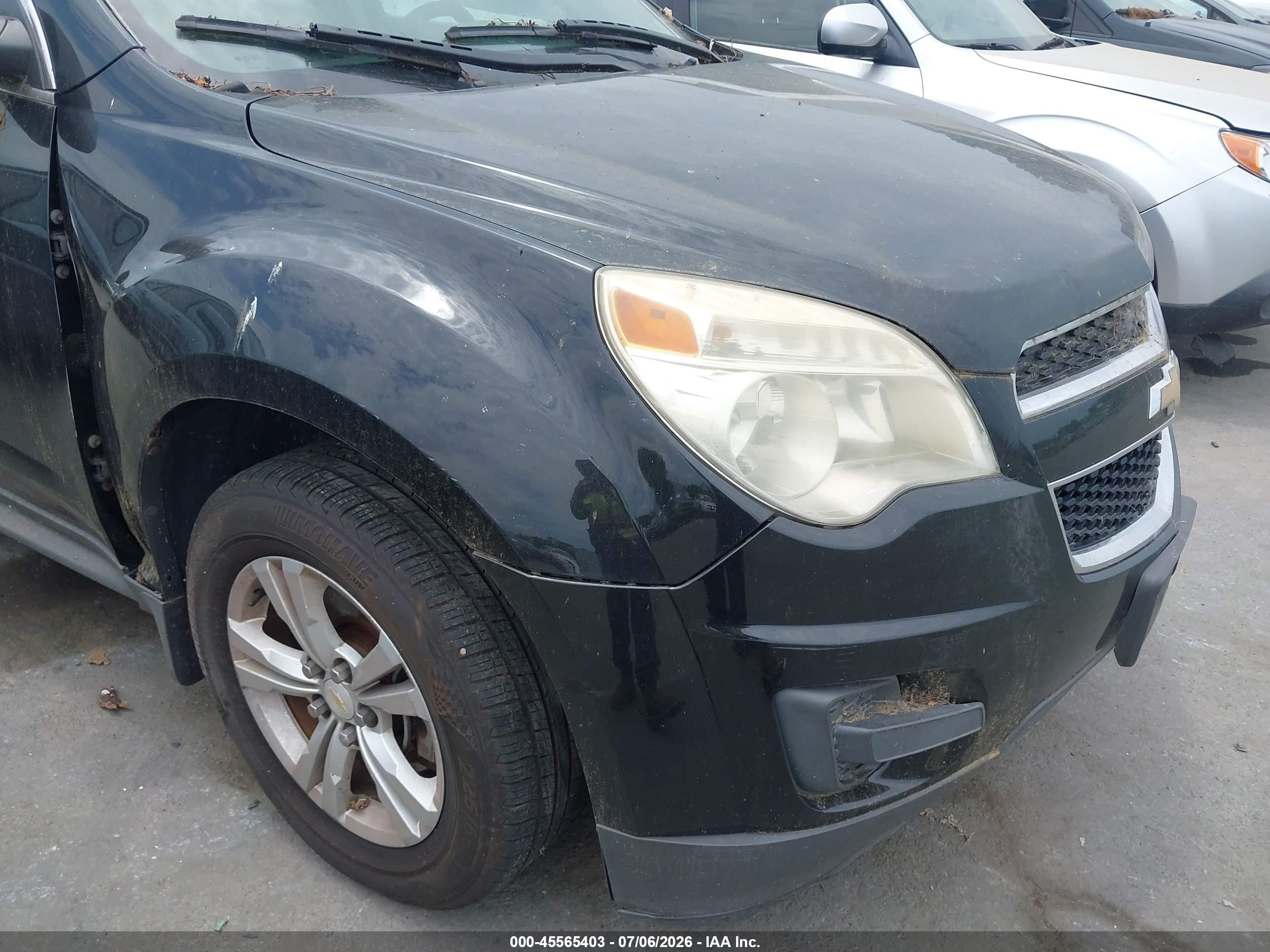 2013 Chevrolet Equinox Ls Black vin: 2GNALBEK7D1118193