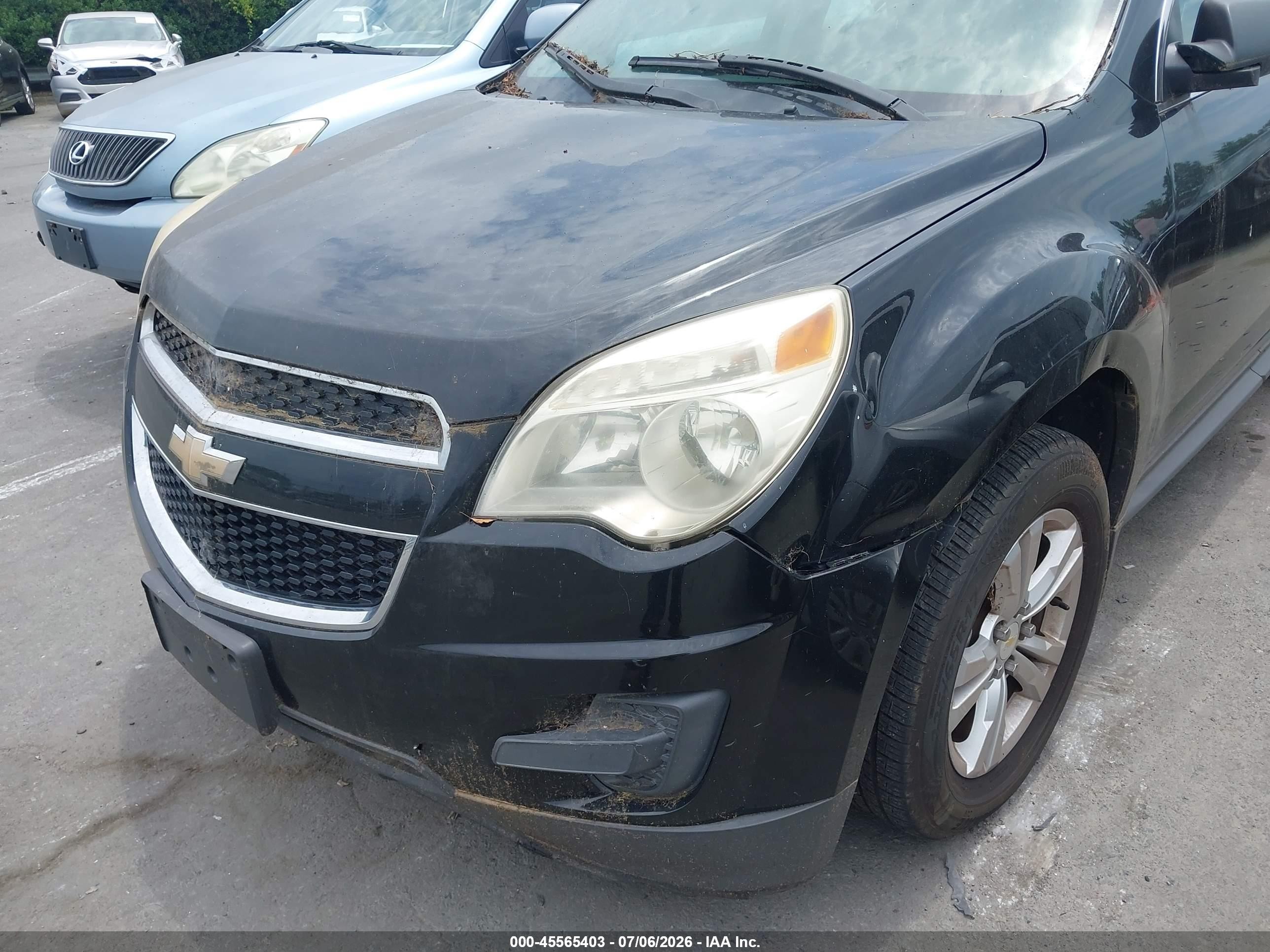 2013 Chevrolet Equinox Ls Black vin: 2GNALBEK7D1118193