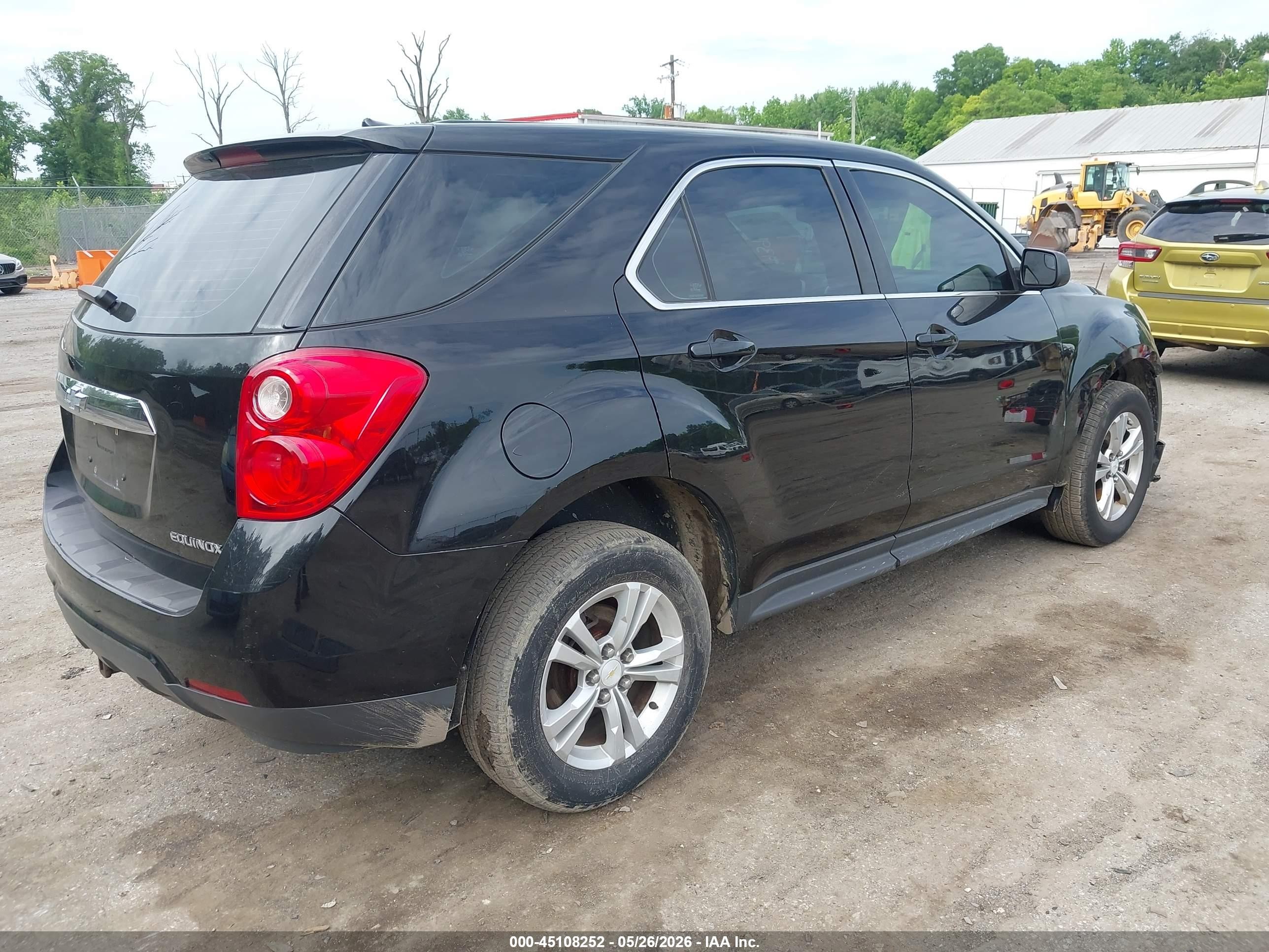 2013 Chevrolet Equinox Ls Черный vin: 2GNALBEK7D1143935