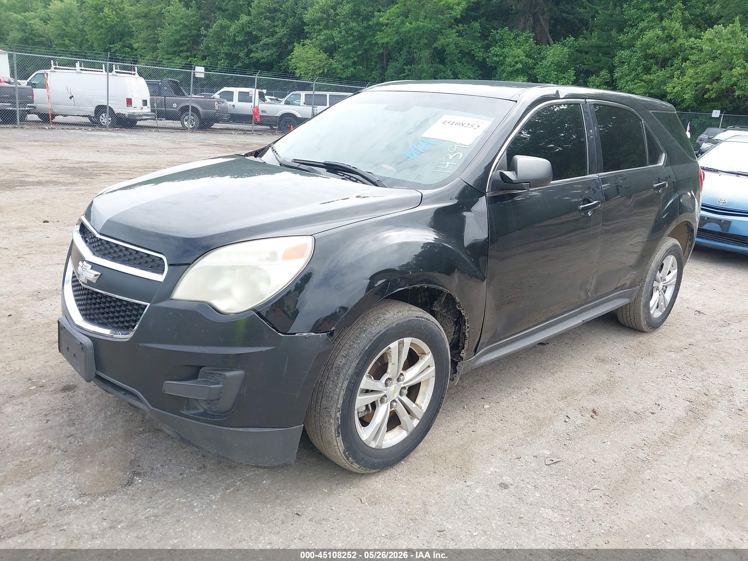 2013 Chevrolet Equinox Ls Черный vin: 2GNALBEK7D1143935