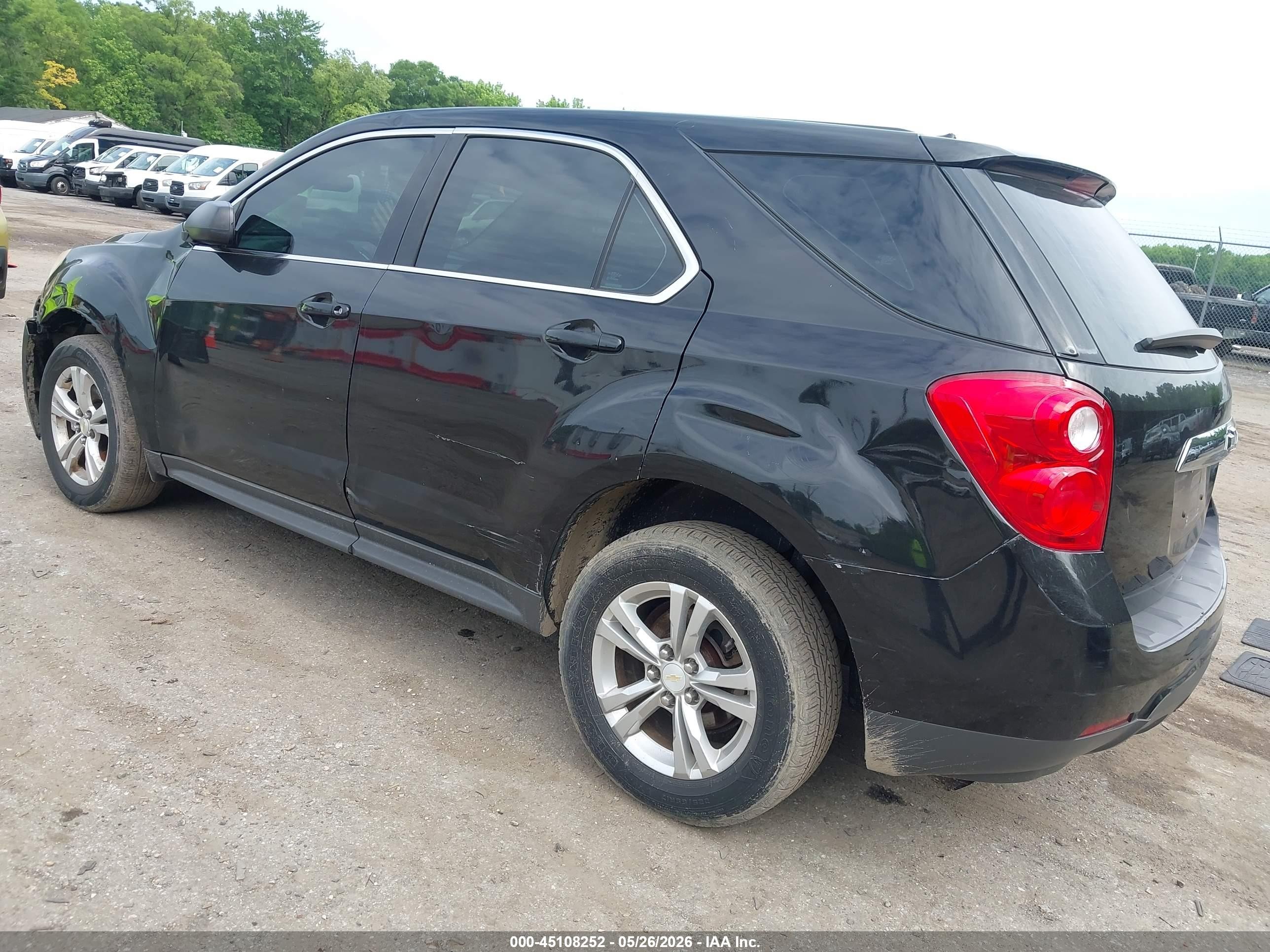 2013 Chevrolet Equinox Ls Черный vin: 2GNALBEK7D1143935
