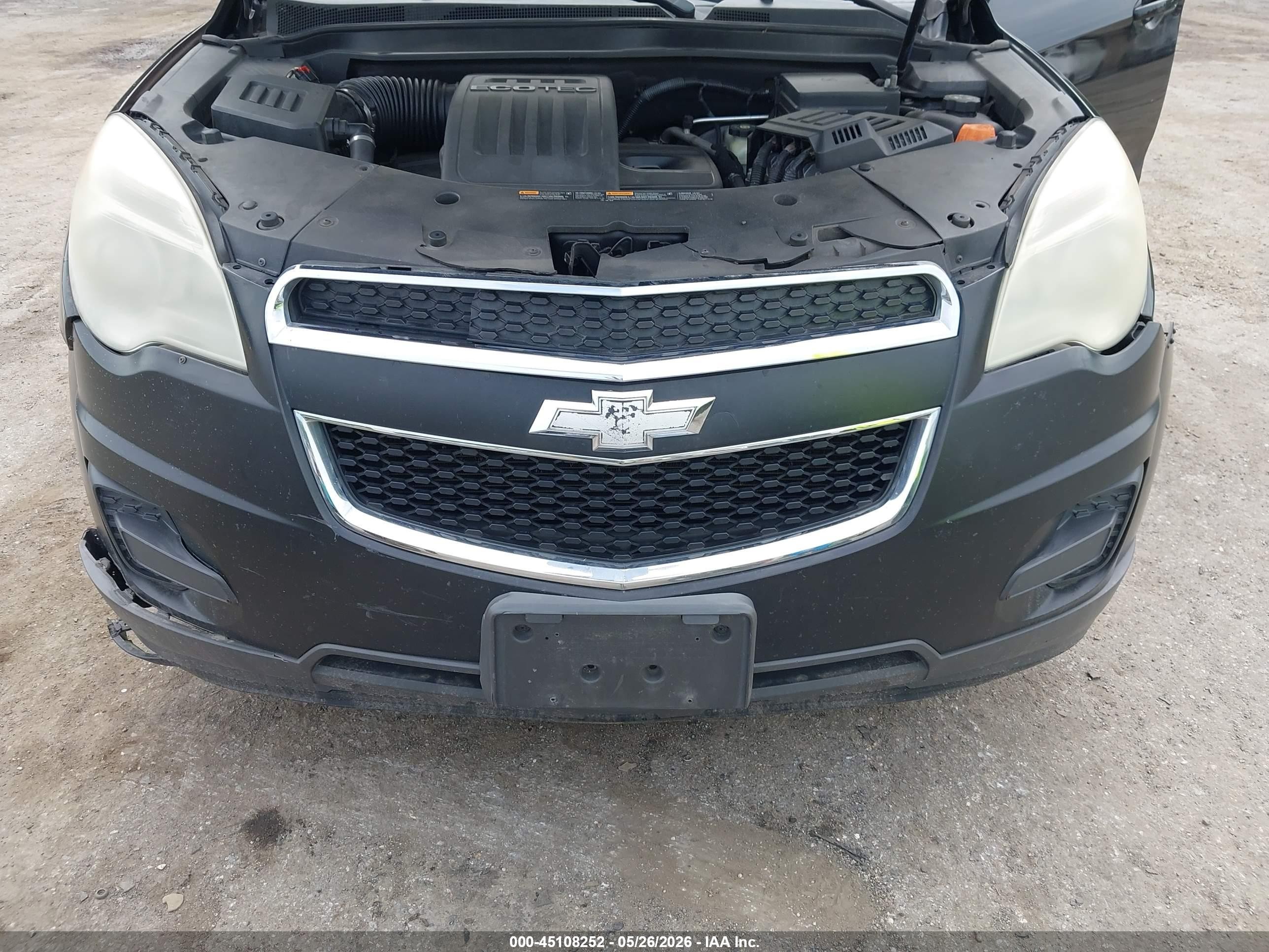 2013 Chevrolet Equinox Ls Черный vin: 2GNALBEK7D1143935