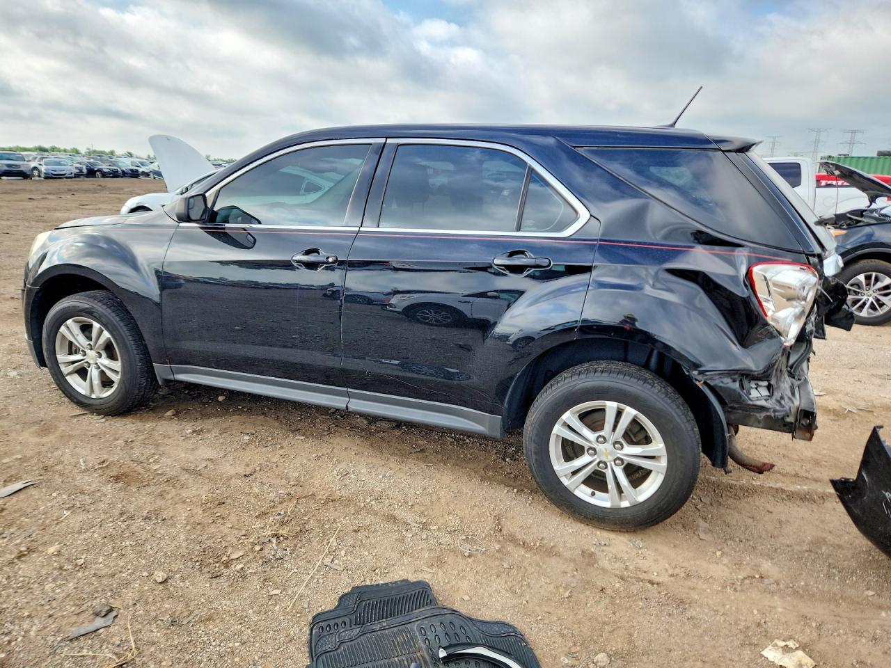 2013 Chevrolet Equinox Ls Black vin: 2GNALBEK7D1261130