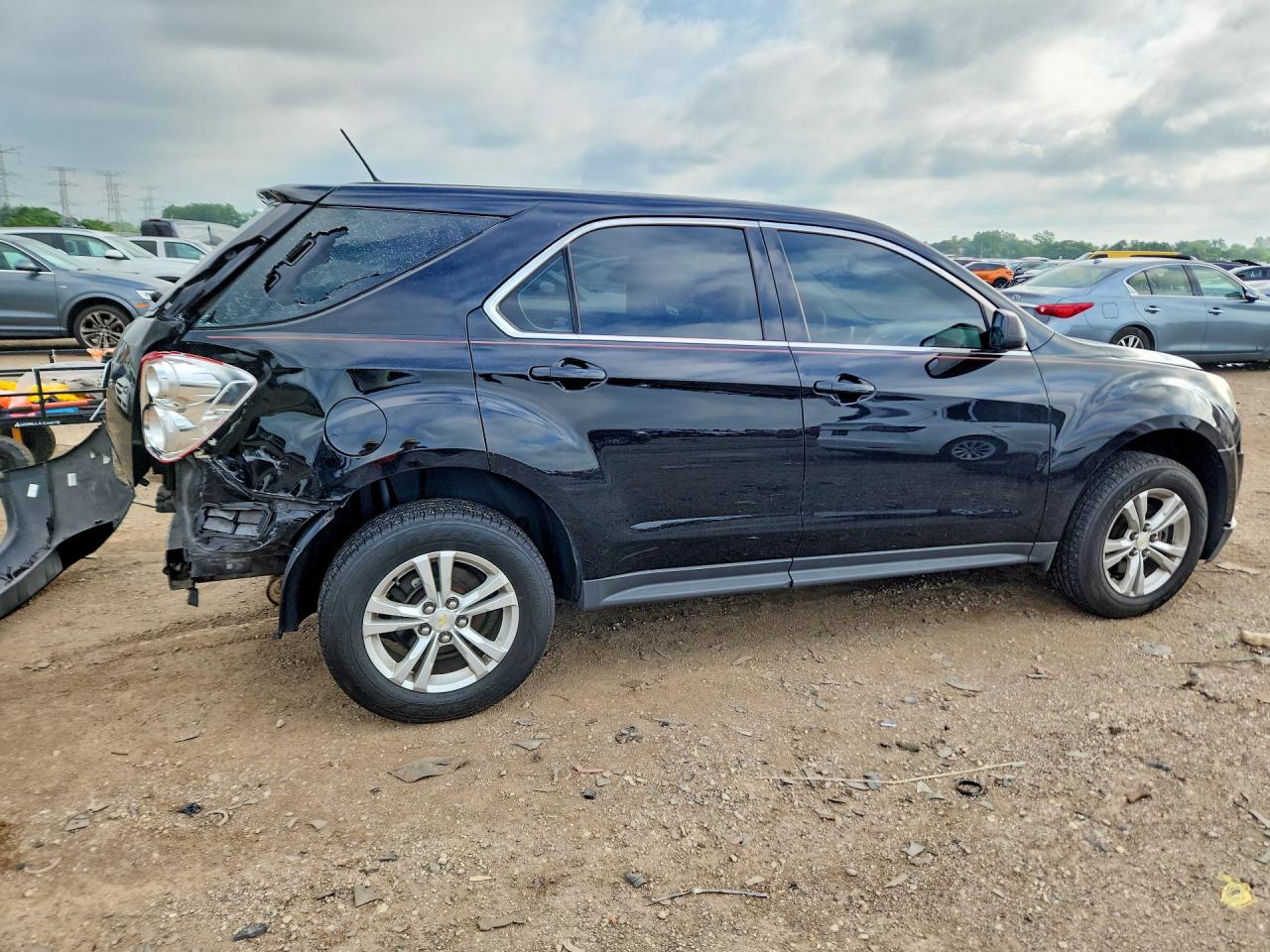 2013 Chevrolet Equinox Ls Black vin: 2GNALBEK7D1261130