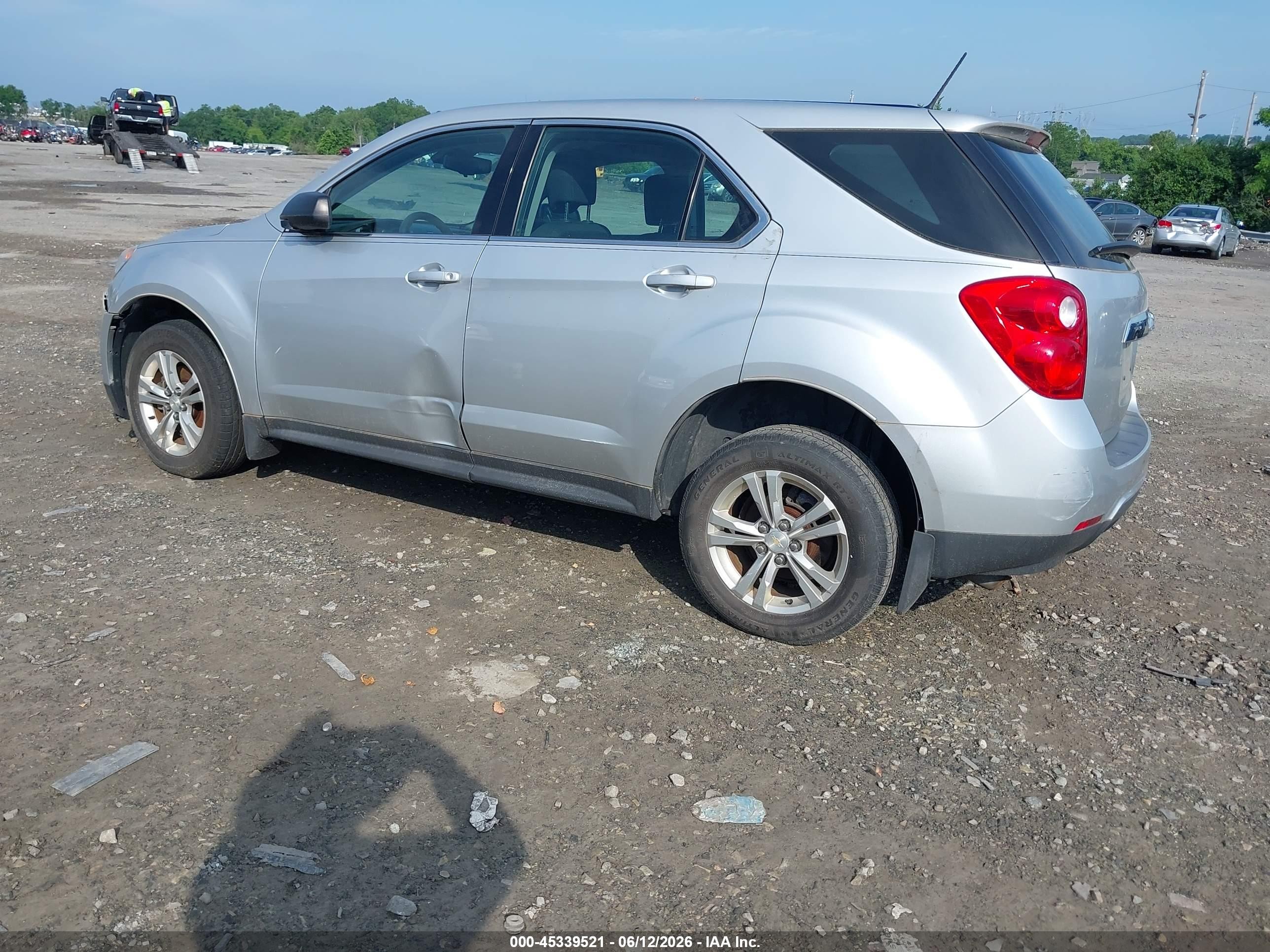 2013 Chevrolet Equinox Ls Silver vin: 2GNALBEK7D1270667
