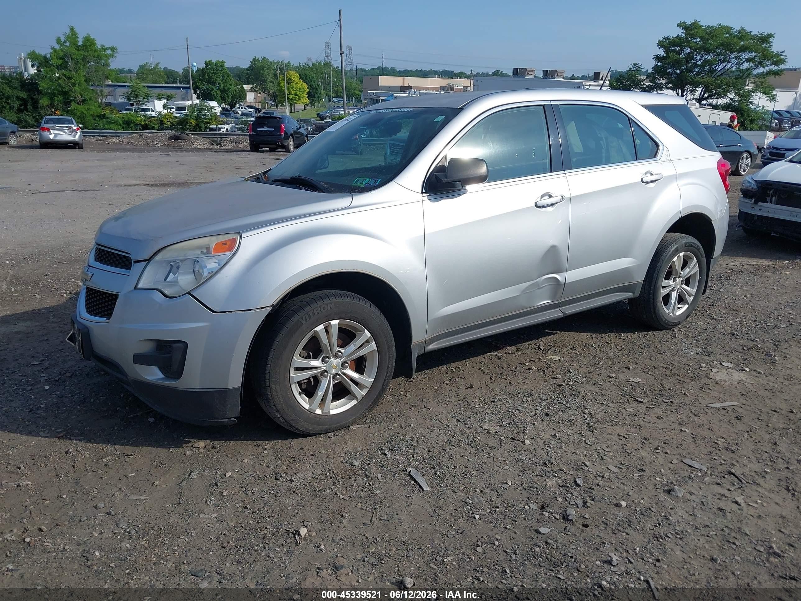 2013 Chevrolet Equinox Ls Silver vin: 2GNALBEK7D1270667