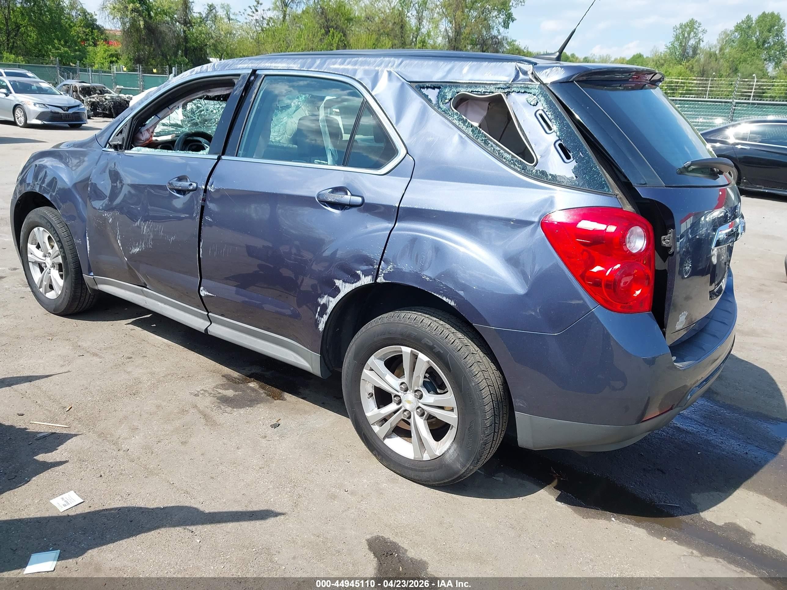 2013 Chevrolet Equinox Ls Blue vin: 2GNALBEK7D6145011