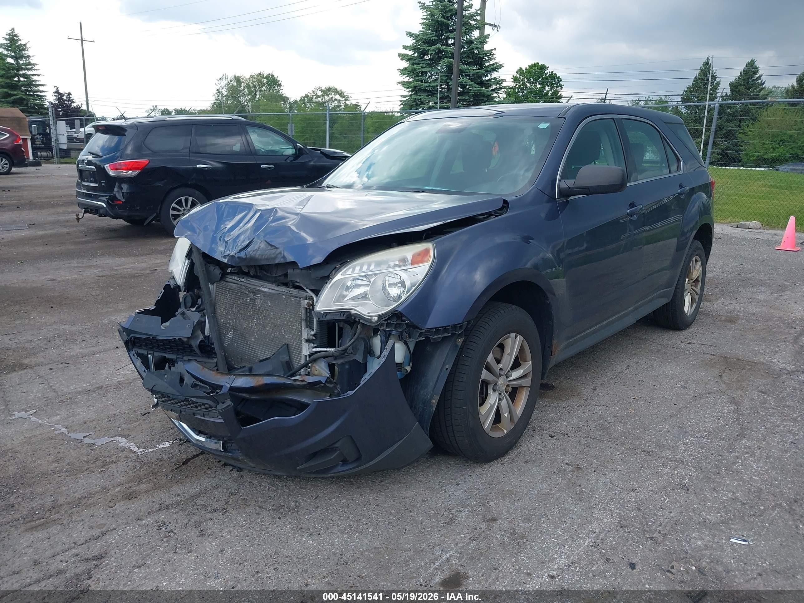 2013 Chevrolet Equinox Ls Blue vin: 2GNALBEK7D6305257