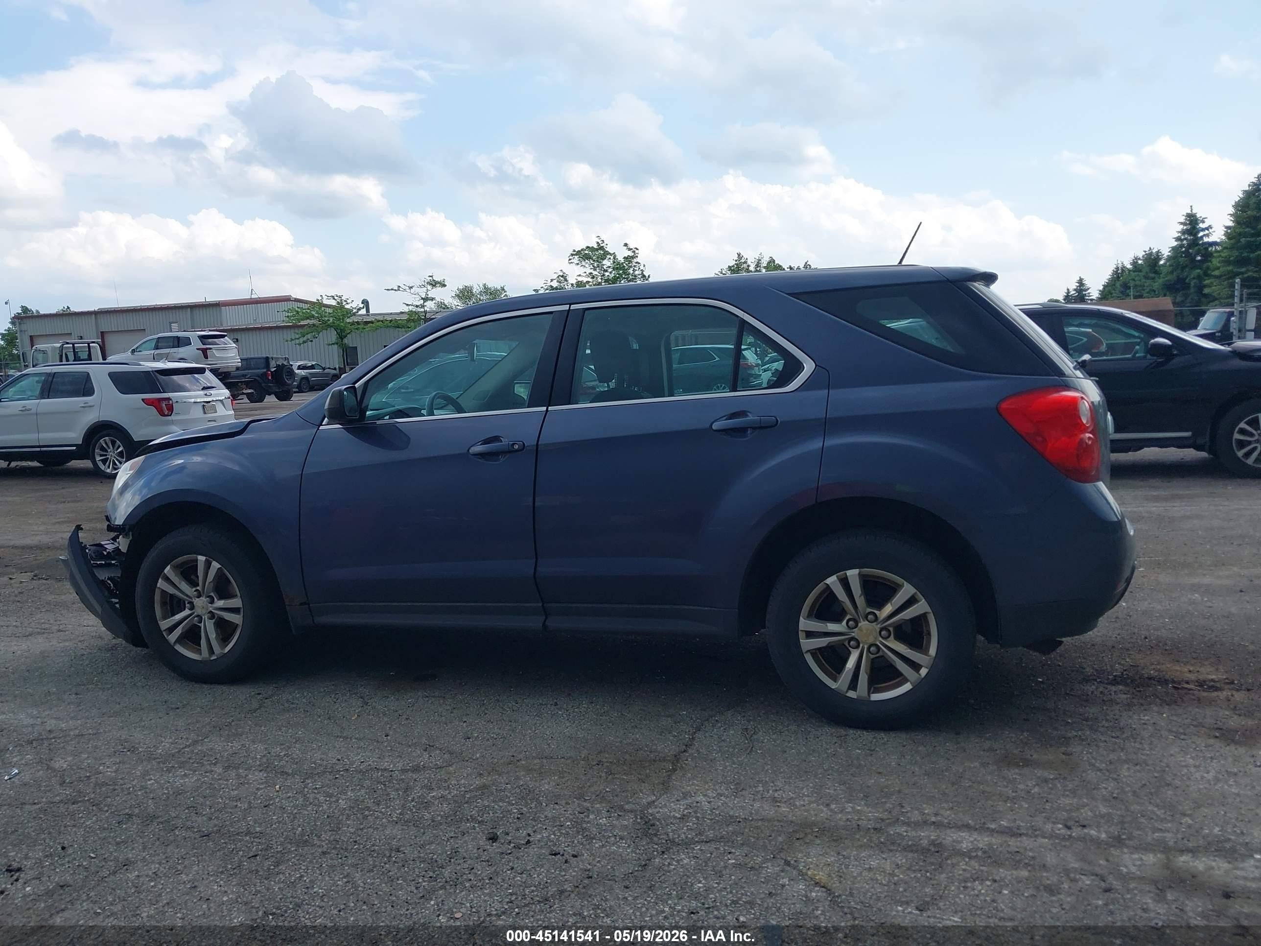 2013 Chevrolet Equinox Ls Blue vin: 2GNALBEK7D6305257