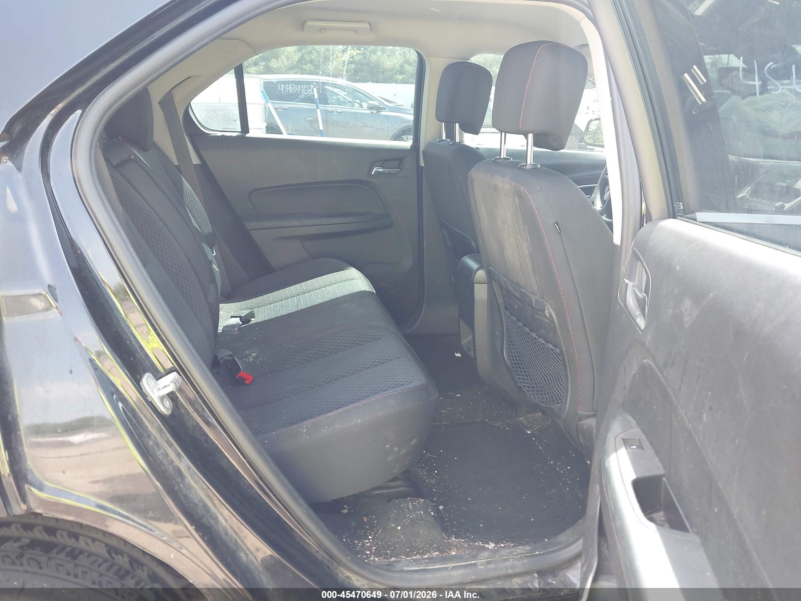 2013 Chevrolet Equinox Ls Black vin: 2GNALBEK7D6380122