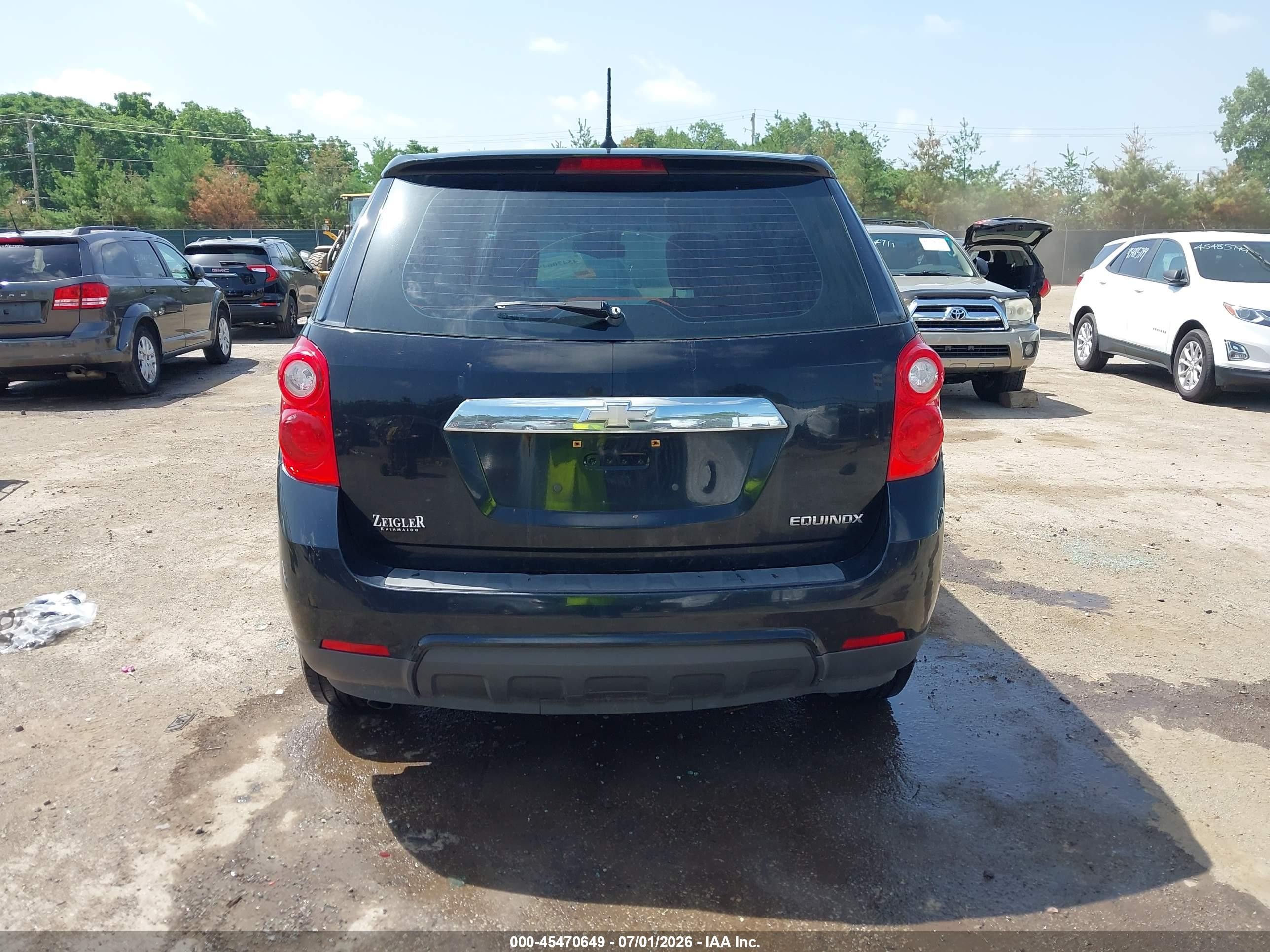 2013 Chevrolet Equinox Ls Black vin: 2GNALBEK7D6380122