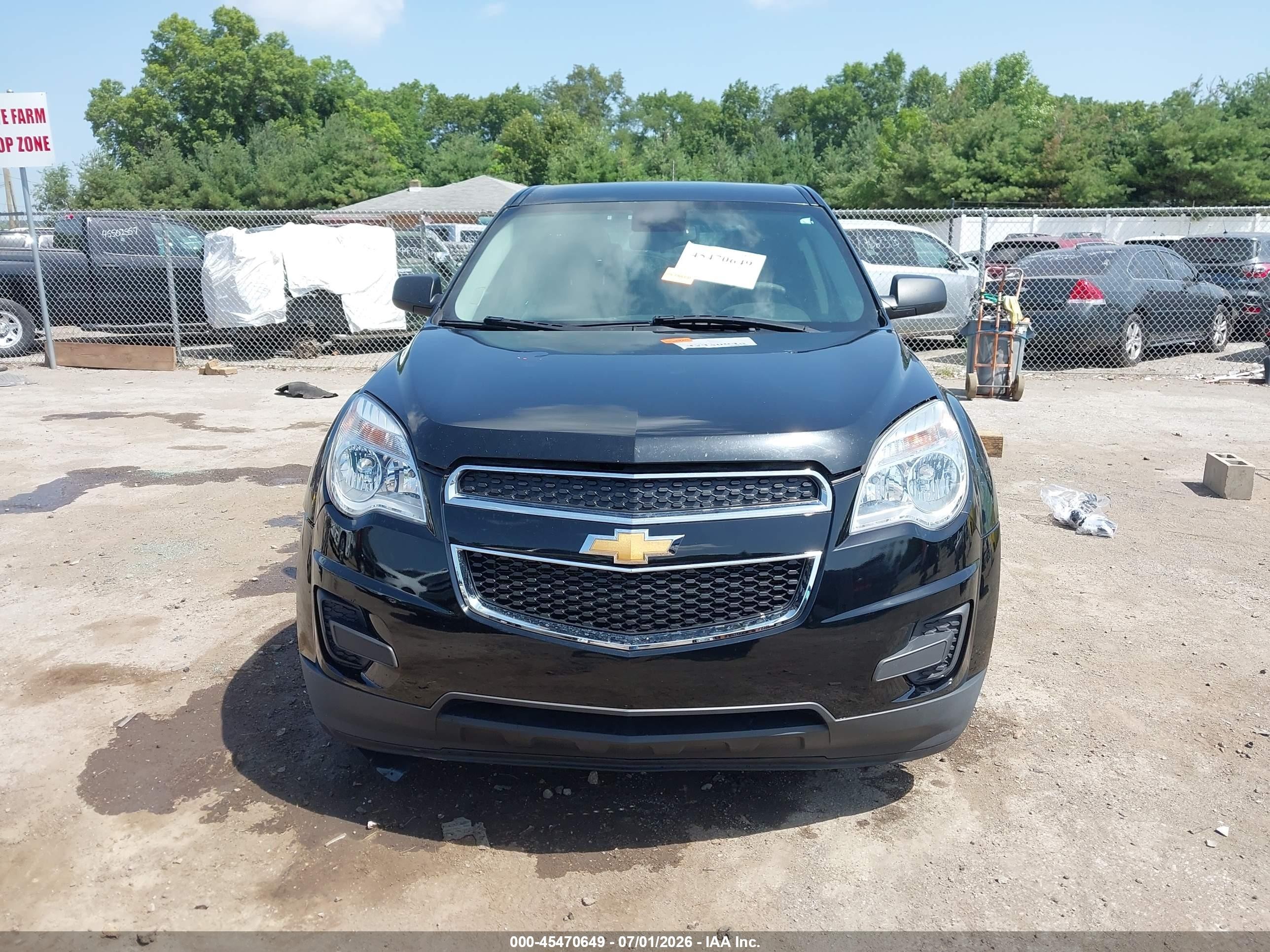 2013 Chevrolet Equinox Ls Black vin: 2GNALBEK7D6380122