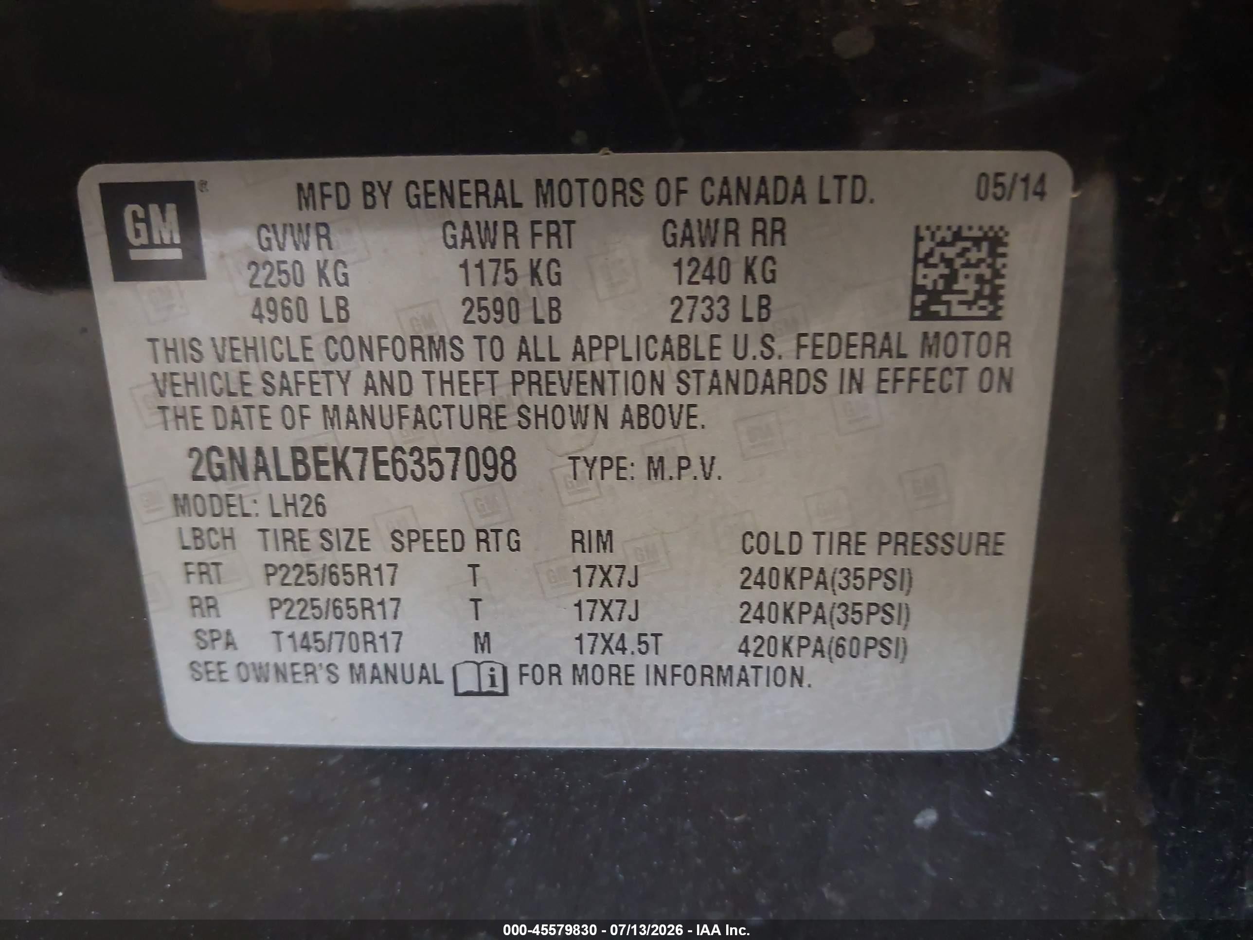 2014 Chevrolet Equinox Lt Gray vin: 2GNALBEK7E6357098