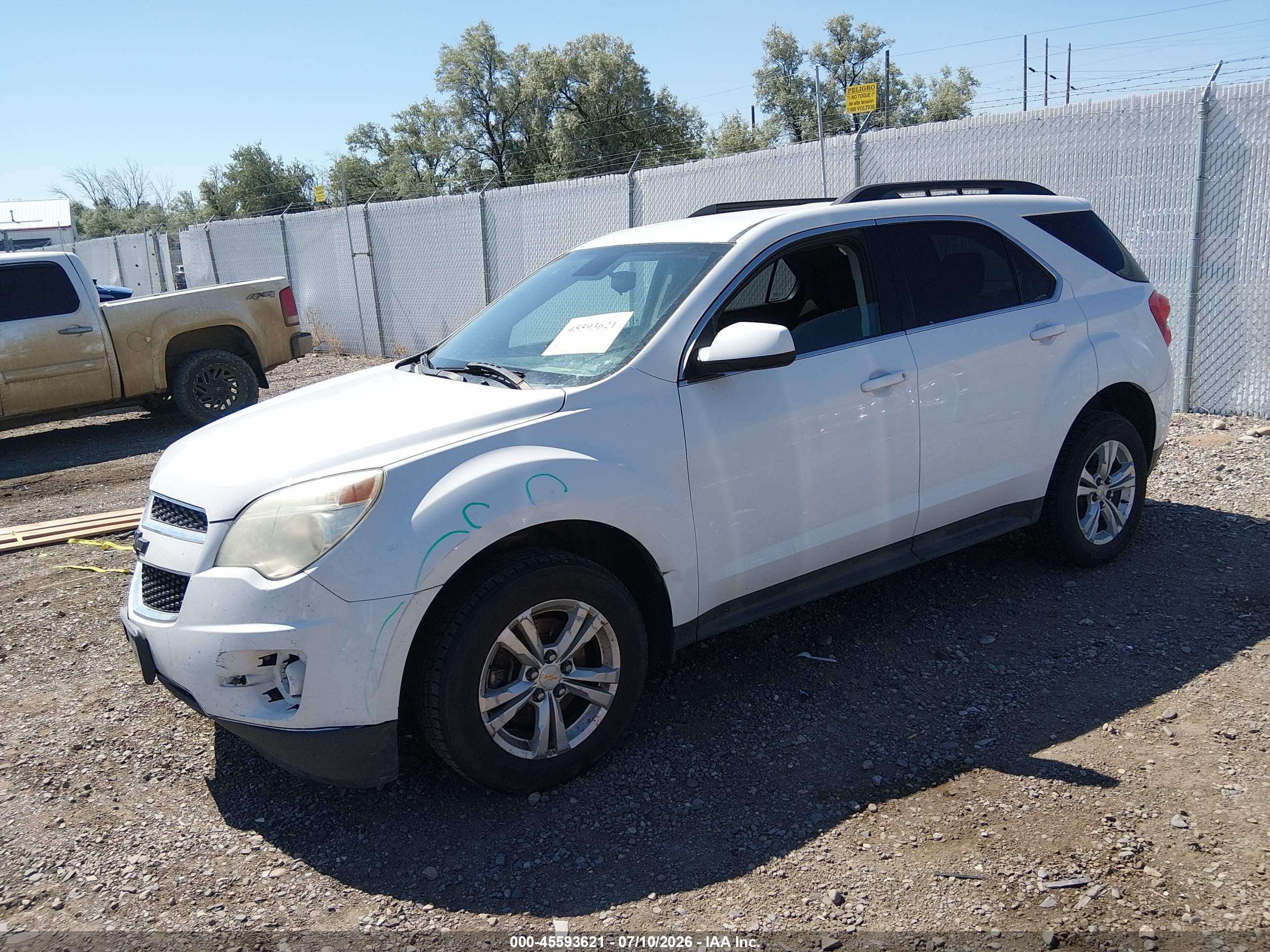 2015 Chevrolet Equinox Lt White vin: 2GNALBEK7F1117886