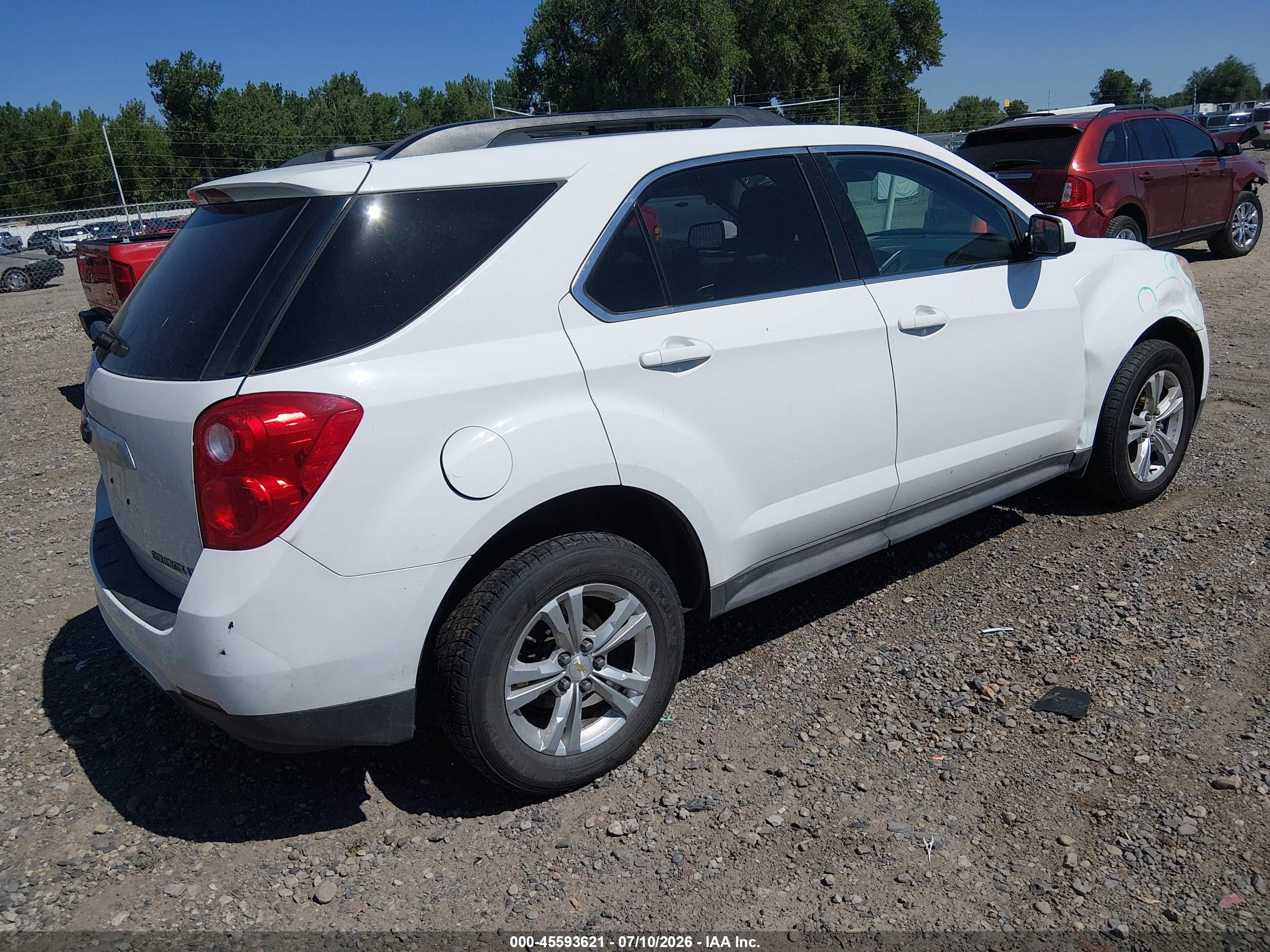 2015 Chevrolet Equinox Lt White vin: 2GNALBEK7F1117886