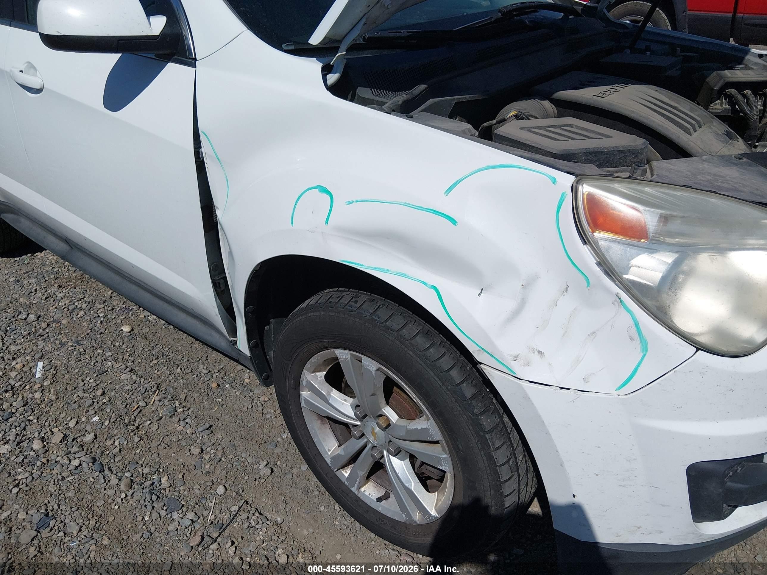 2015 Chevrolet Equinox Lt White vin: 2GNALBEK7F1117886