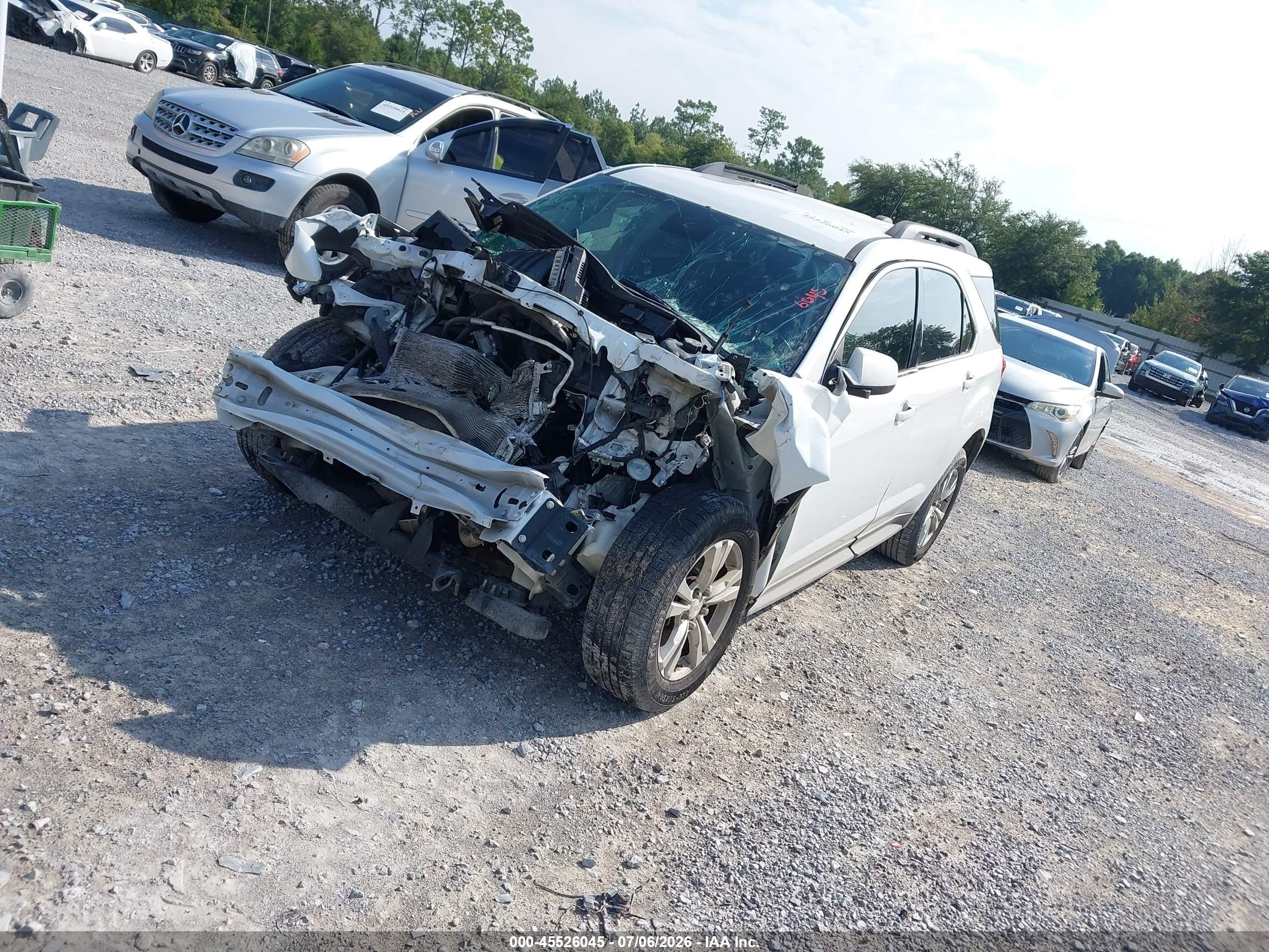 2015 Chevrolet Equinox Lt White vin: 2GNALBEK7F6269234
