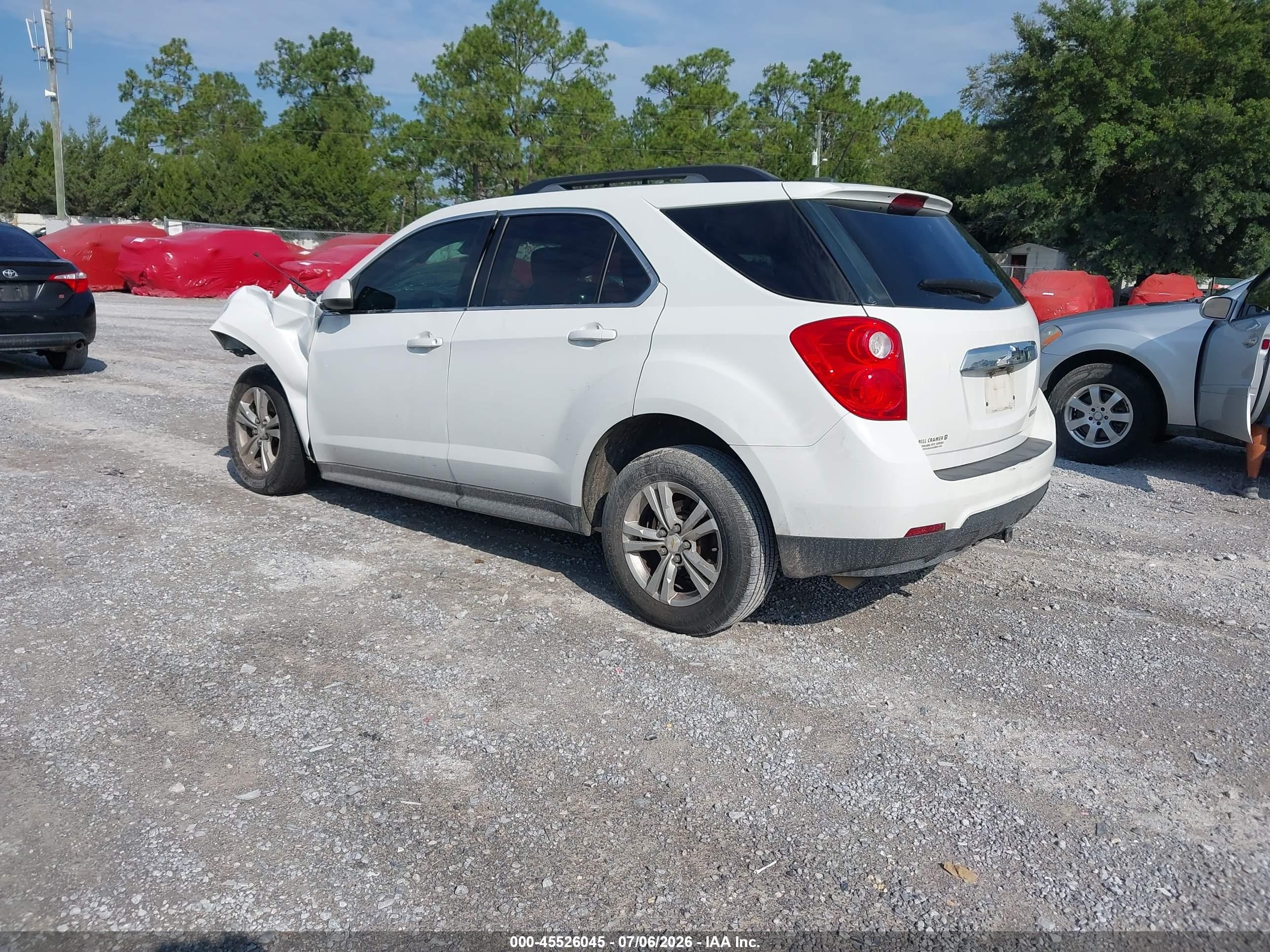 2015 Chevrolet Equinox Lt White vin: 2GNALBEK7F6269234