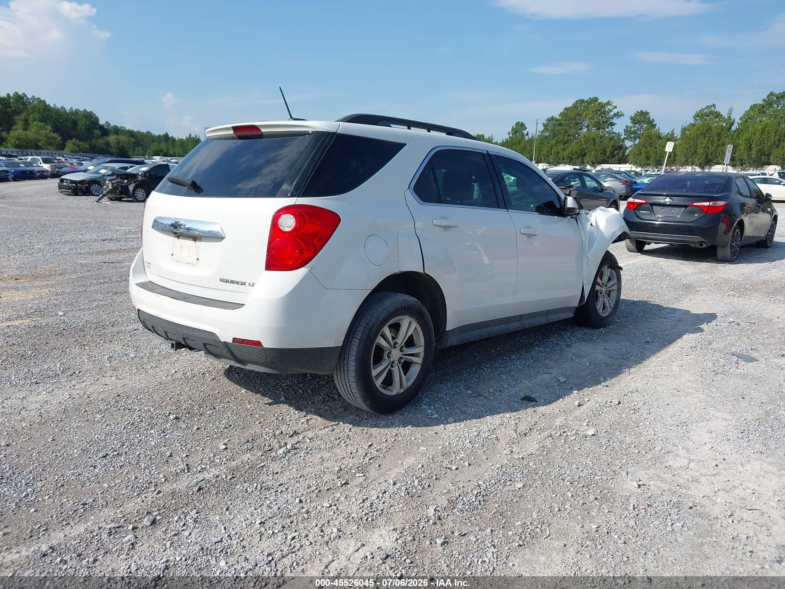2015 Chevrolet Equinox Lt White vin: 2GNALBEK7F6269234