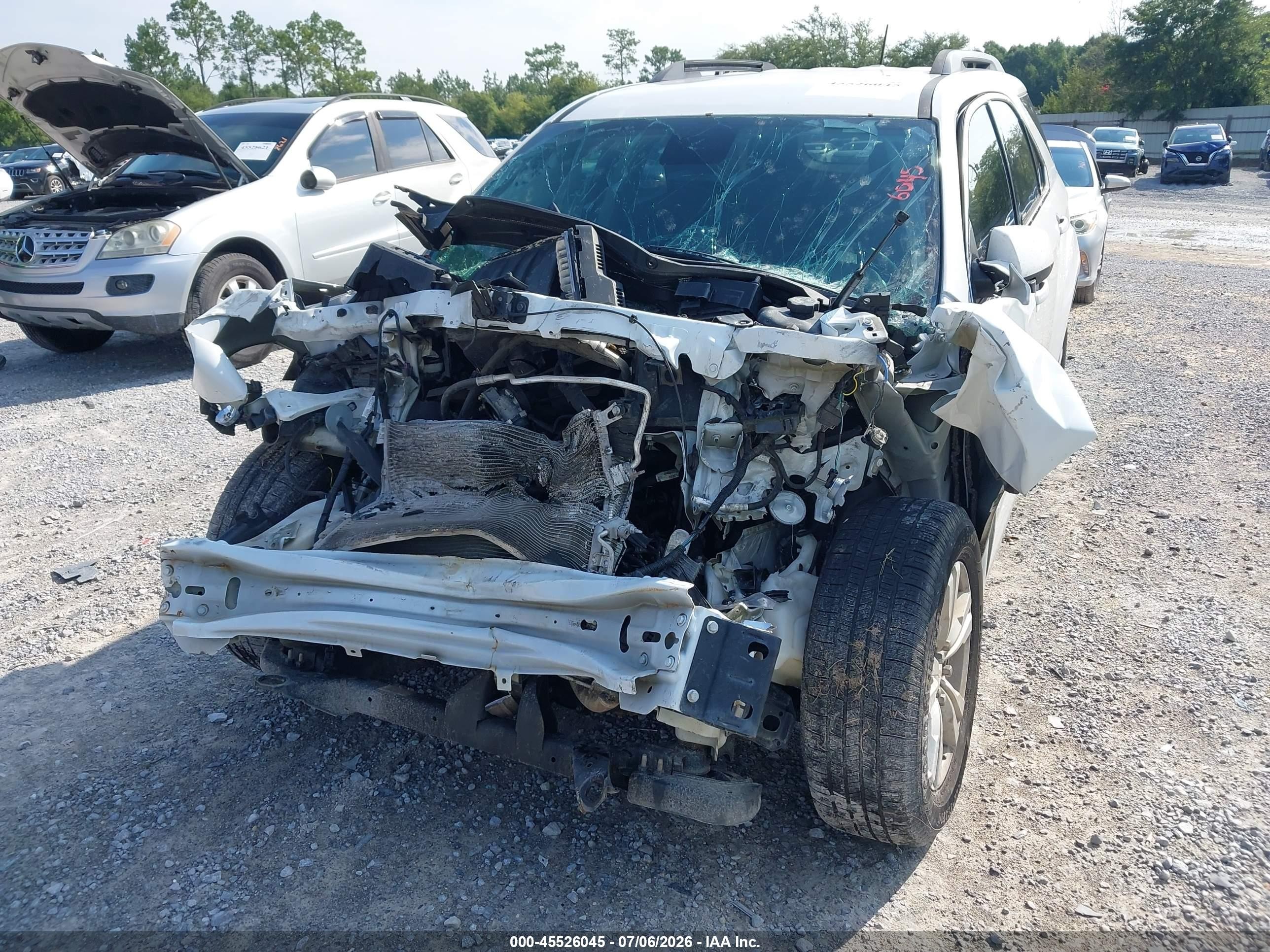 2015 Chevrolet Equinox Lt White vin: 2GNALBEK7F6269234