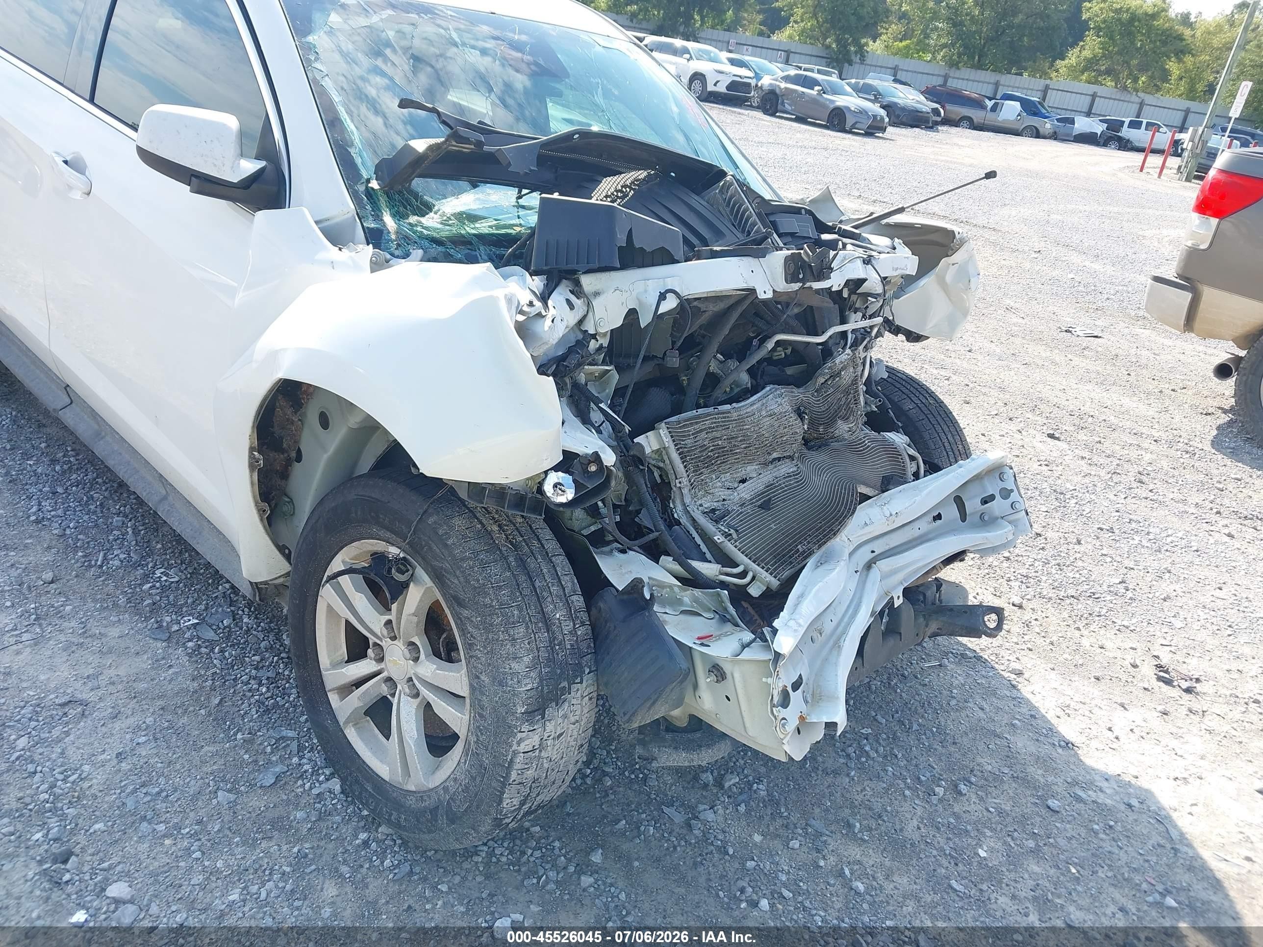 2015 Chevrolet Equinox Lt White vin: 2GNALBEK7F6269234