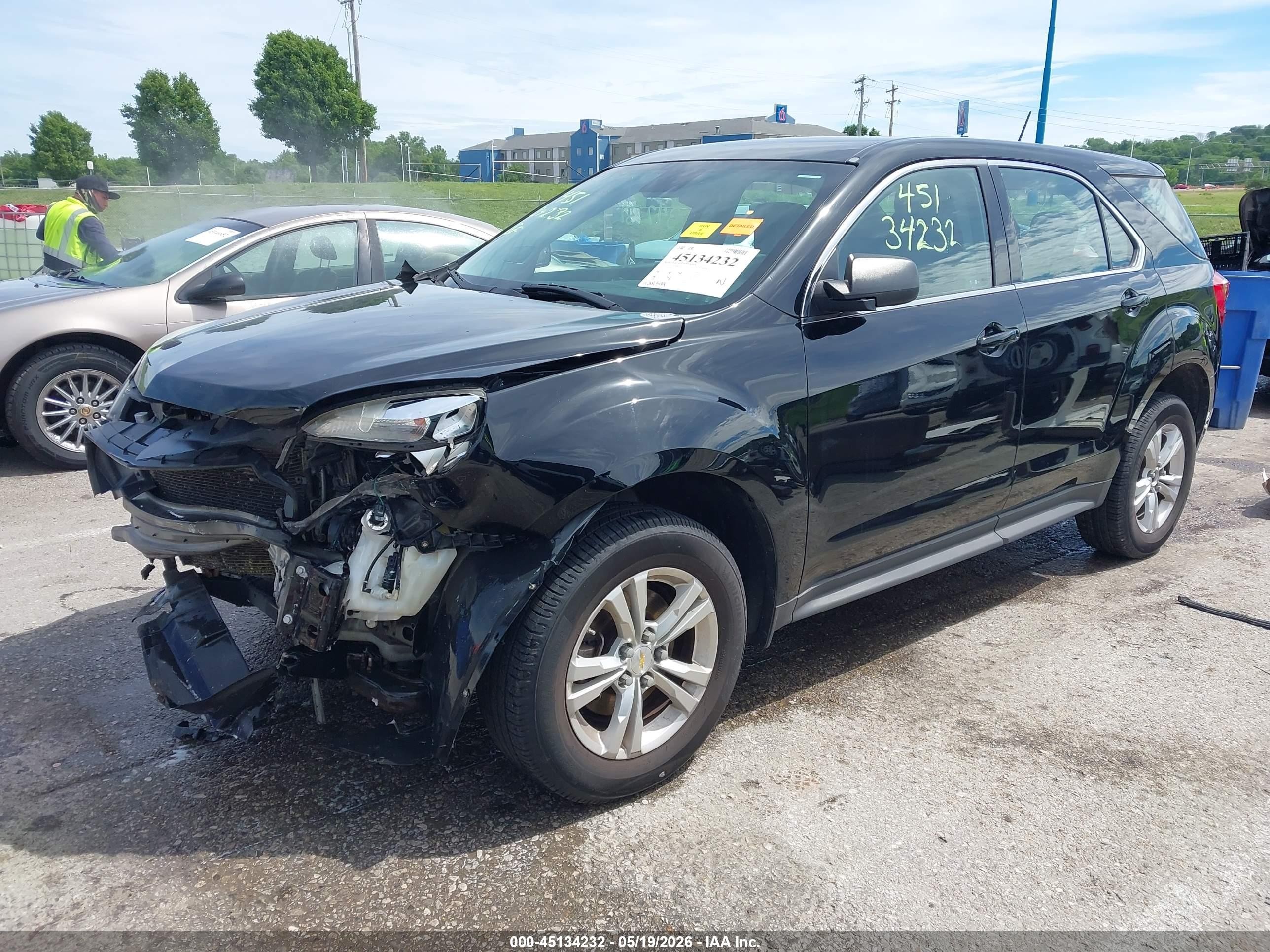 2017 Chevrolet Equinox Ls Black vin: 2GNALBEK7H1552538