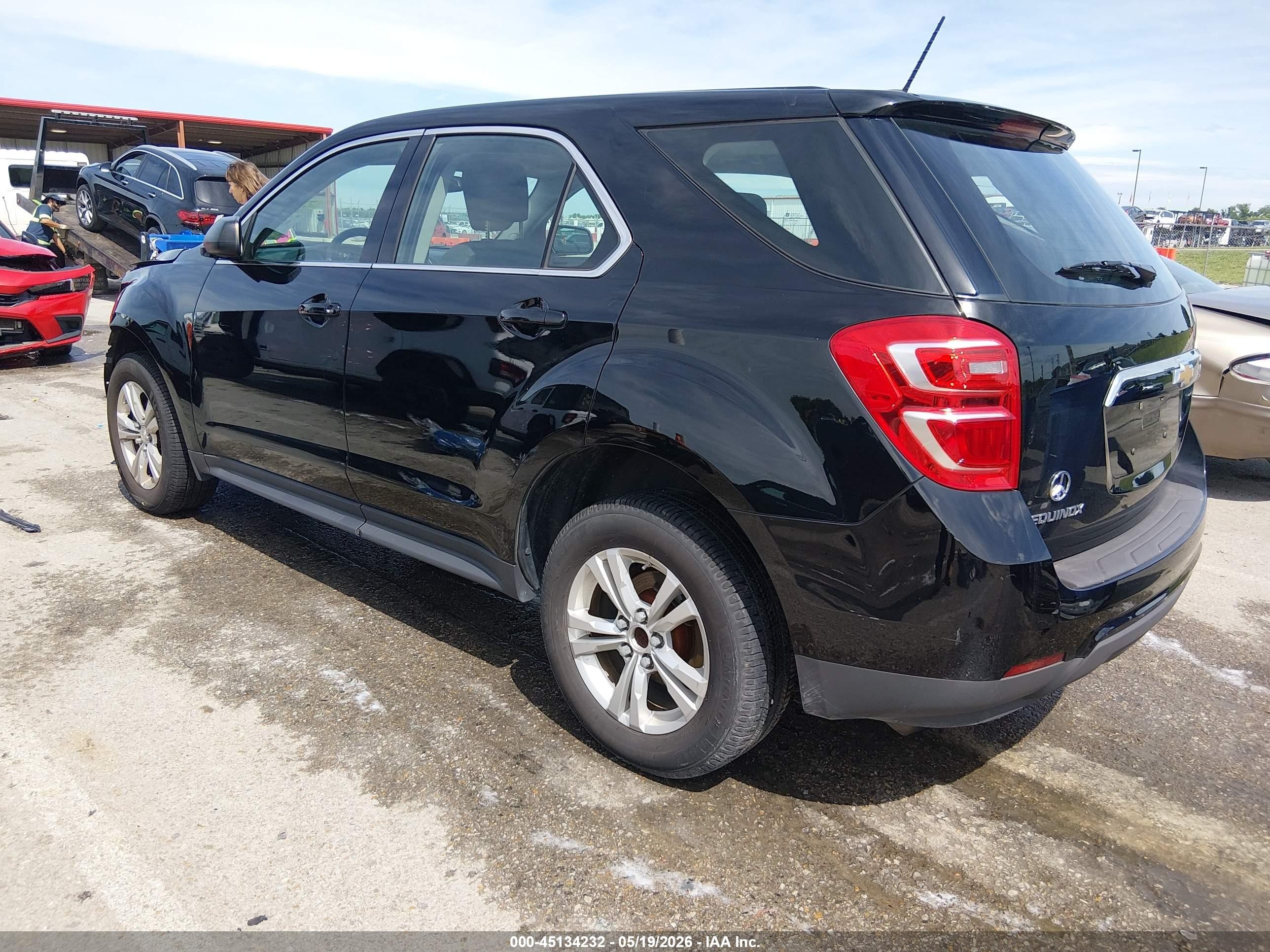 2017 Chevrolet Equinox Ls Black vin: 2GNALBEK7H1552538
