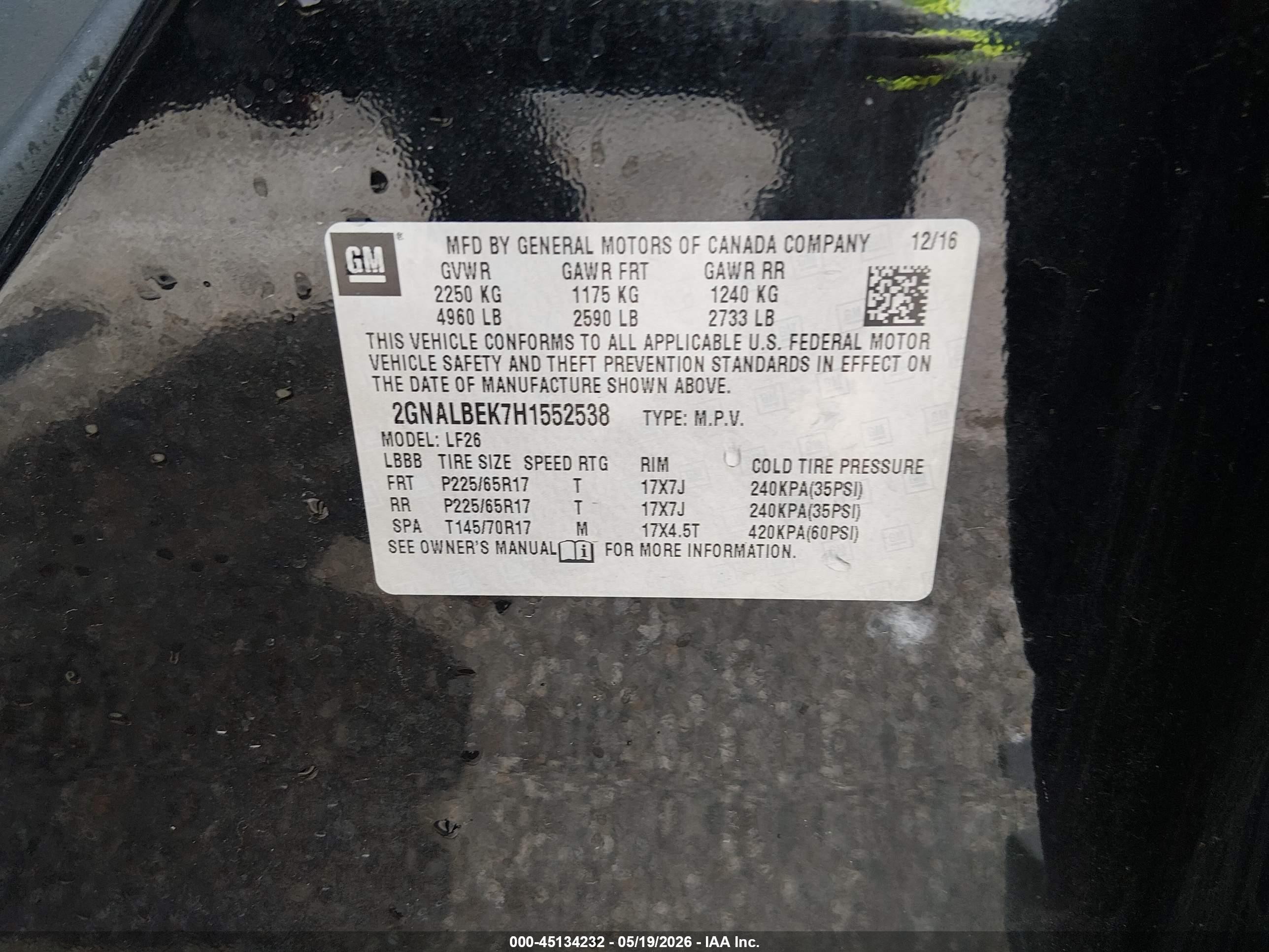2017 Chevrolet Equinox Ls Black vin: 2GNALBEK7H1552538
