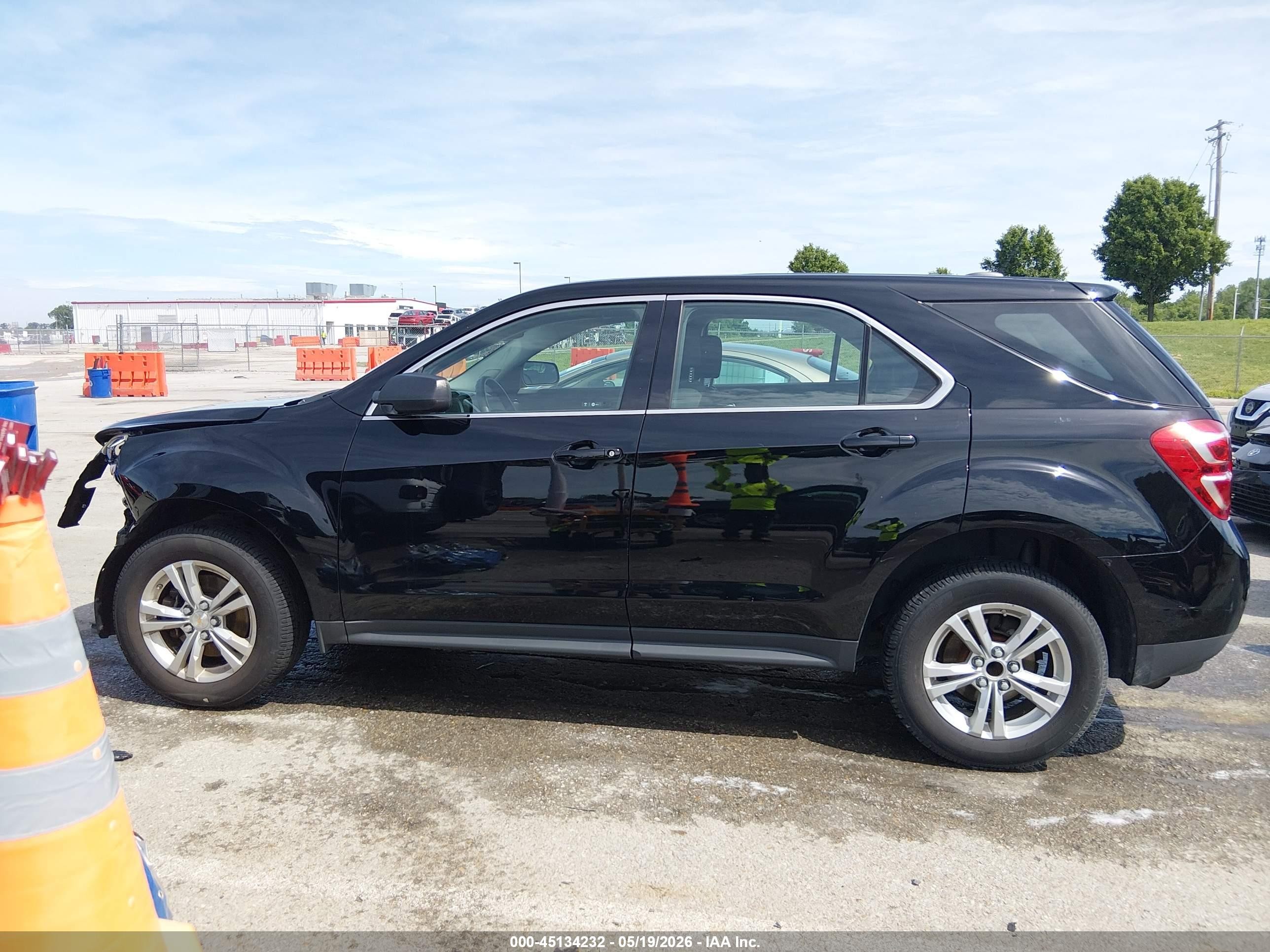 2017 Chevrolet Equinox Ls Black vin: 2GNALBEK7H1552538