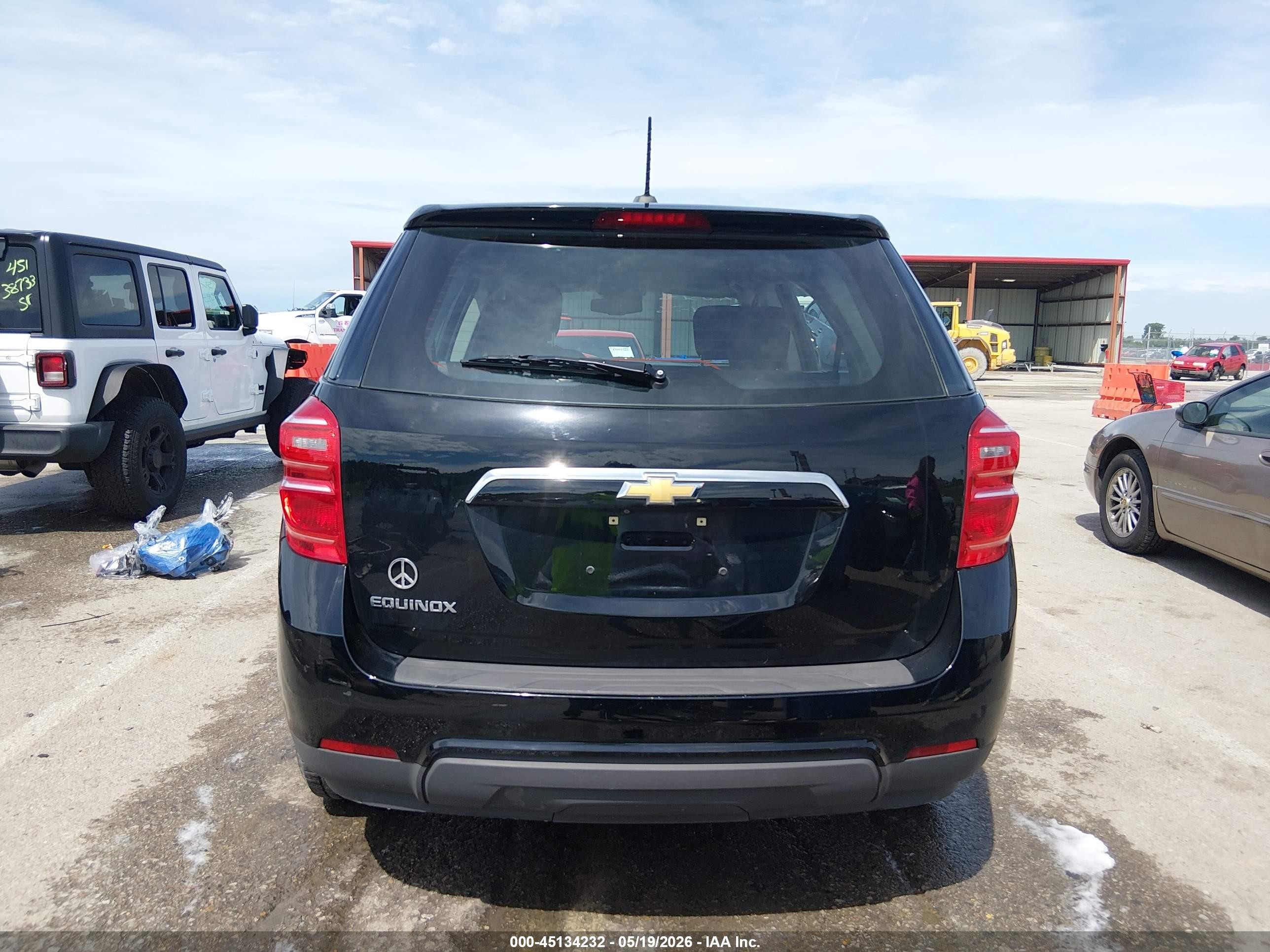 2017 Chevrolet Equinox Ls Black vin: 2GNALBEK7H1552538