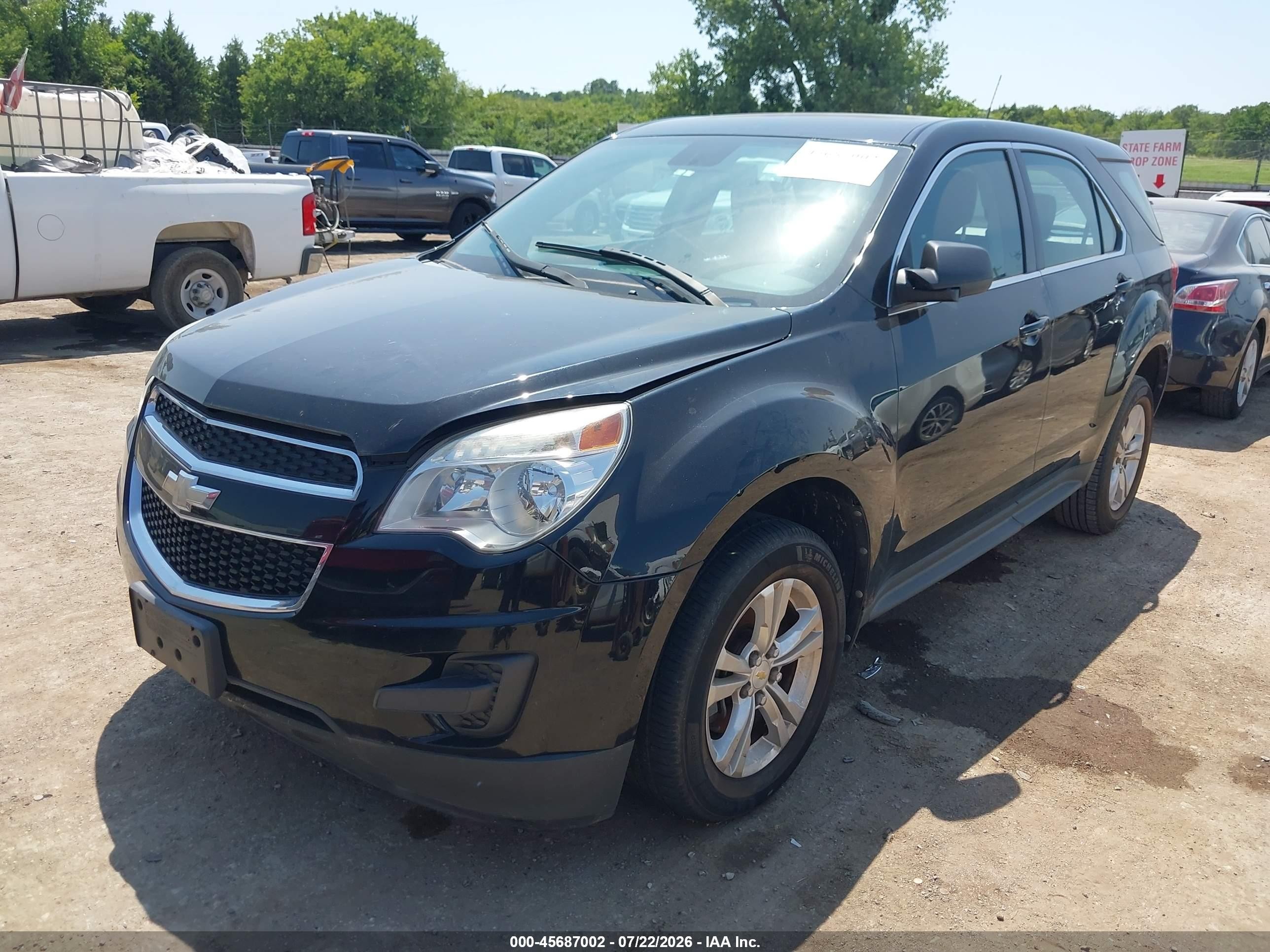 2012 Chevrolet Equinox Ls Black vin: 2GNALBEK8C1142484